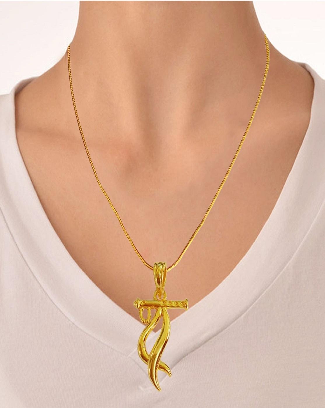 Krishna Pendants Caratlane Krishna Name Chain Morpankh Name Pendant