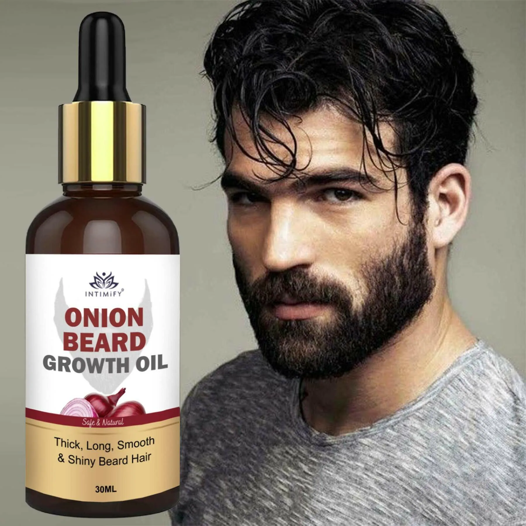 Intimify Onion Beard Oil for Smooth, Shiny and Soft Beard, Strengthen &  Thicken Beard Hair - JioMart
