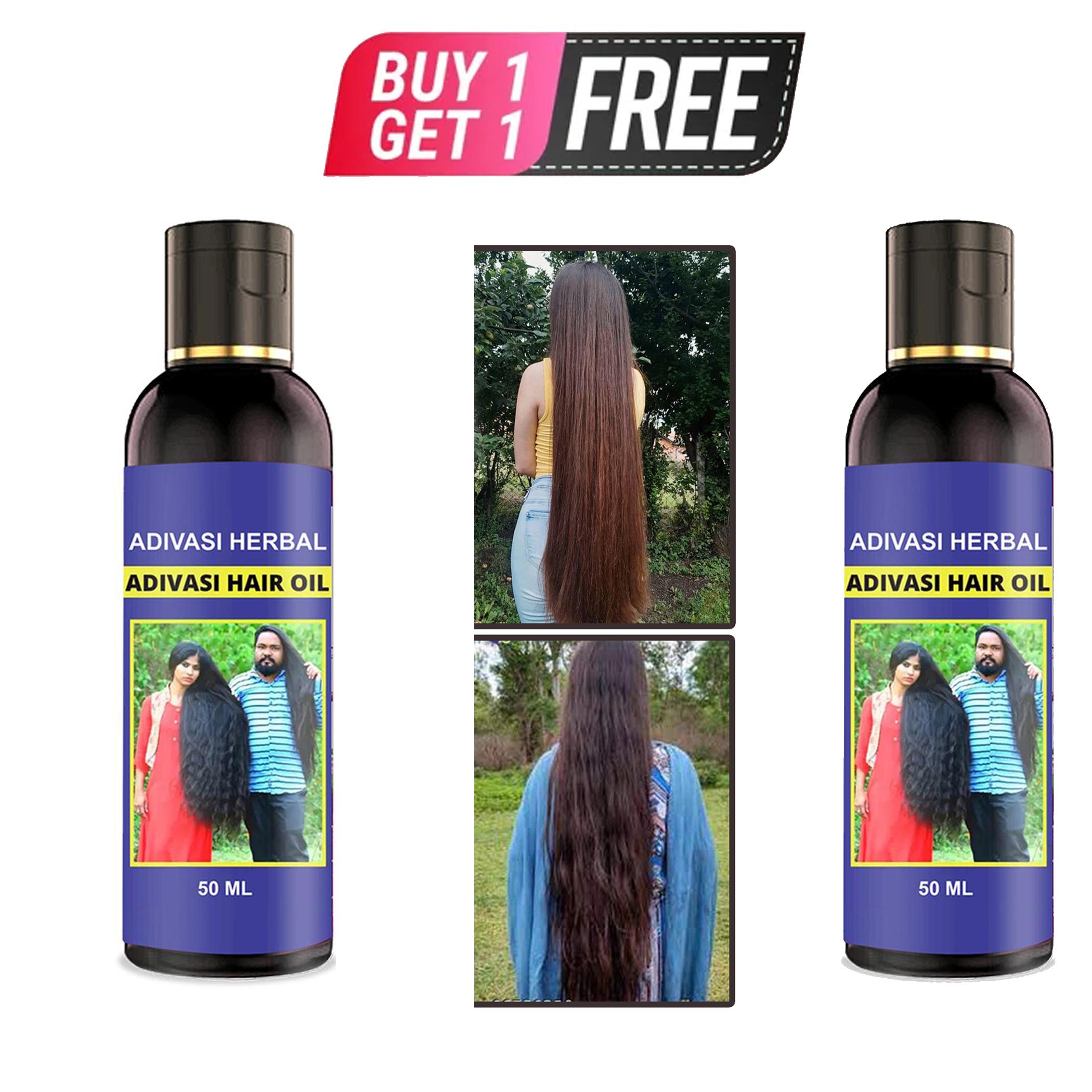 Adivasi Ayurvedic Herbal Hair Growth 50 ml Hair Oil (50 ml) BUY 1 GET 1  FREE - JioMart