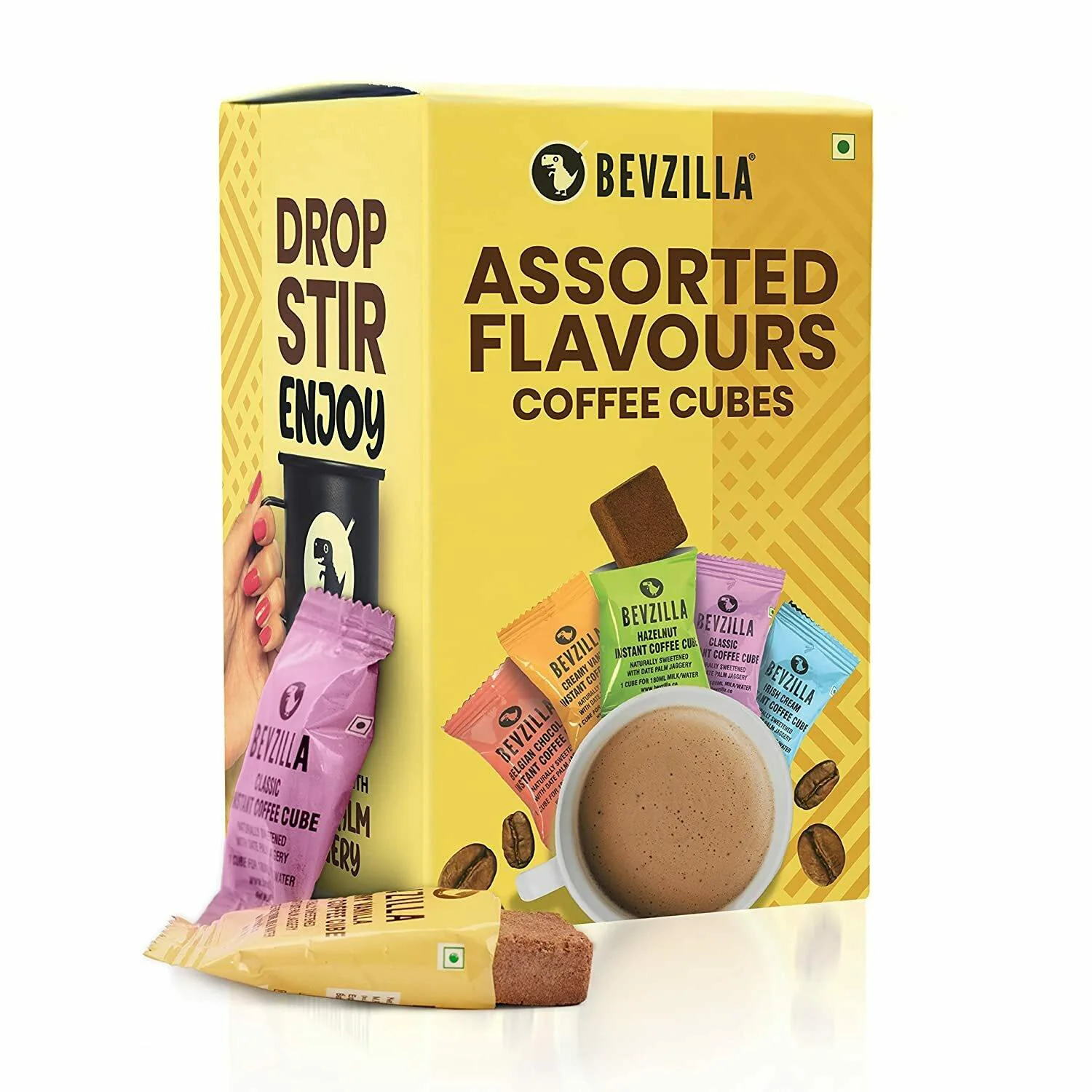 Buy Bevzilla 10 Assorted Instant Coffee Cubes Pack with Organic