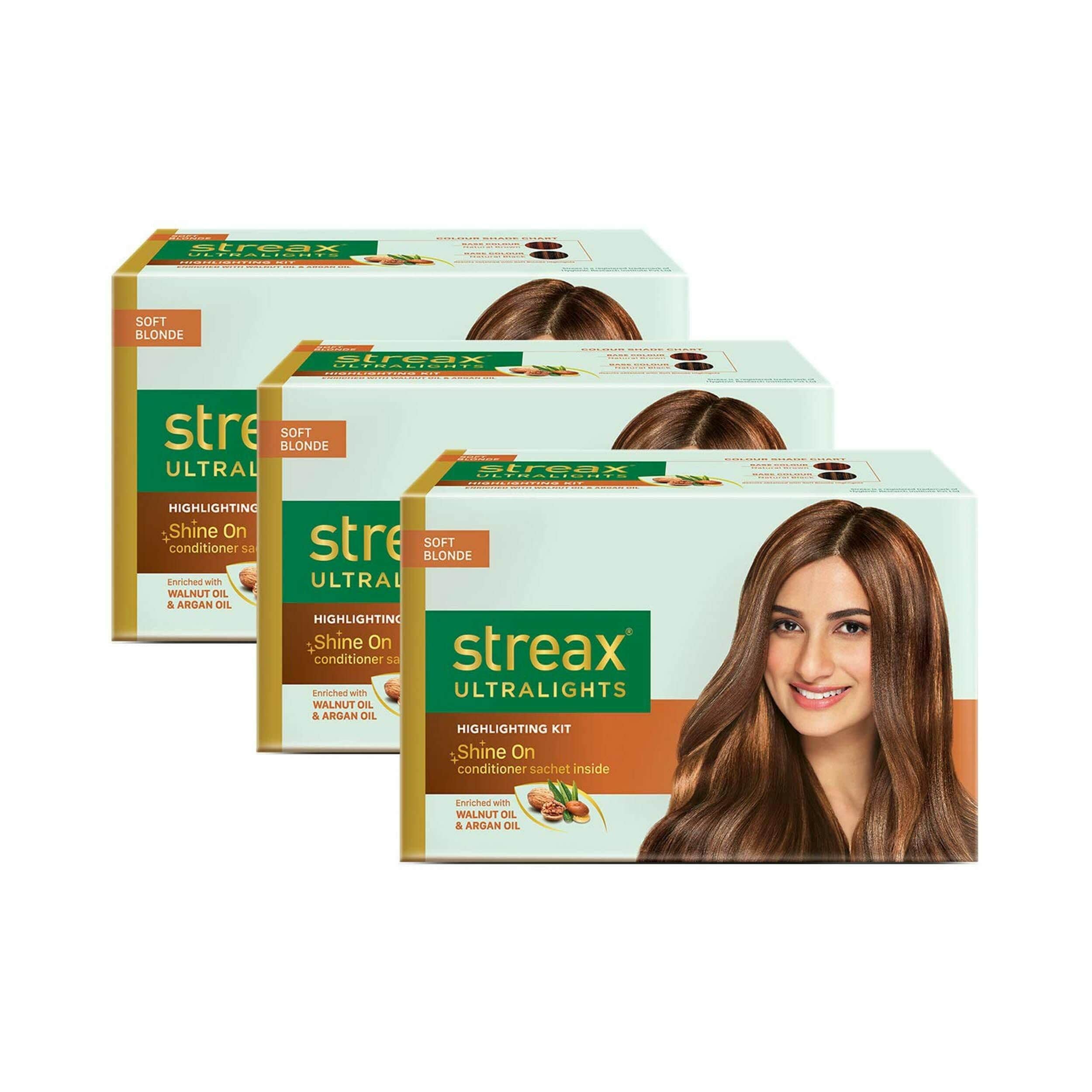 Streax Soft Blonde Highlights Kit For Men And Women, 60 Ml (Pack Of 3) -  JioMart