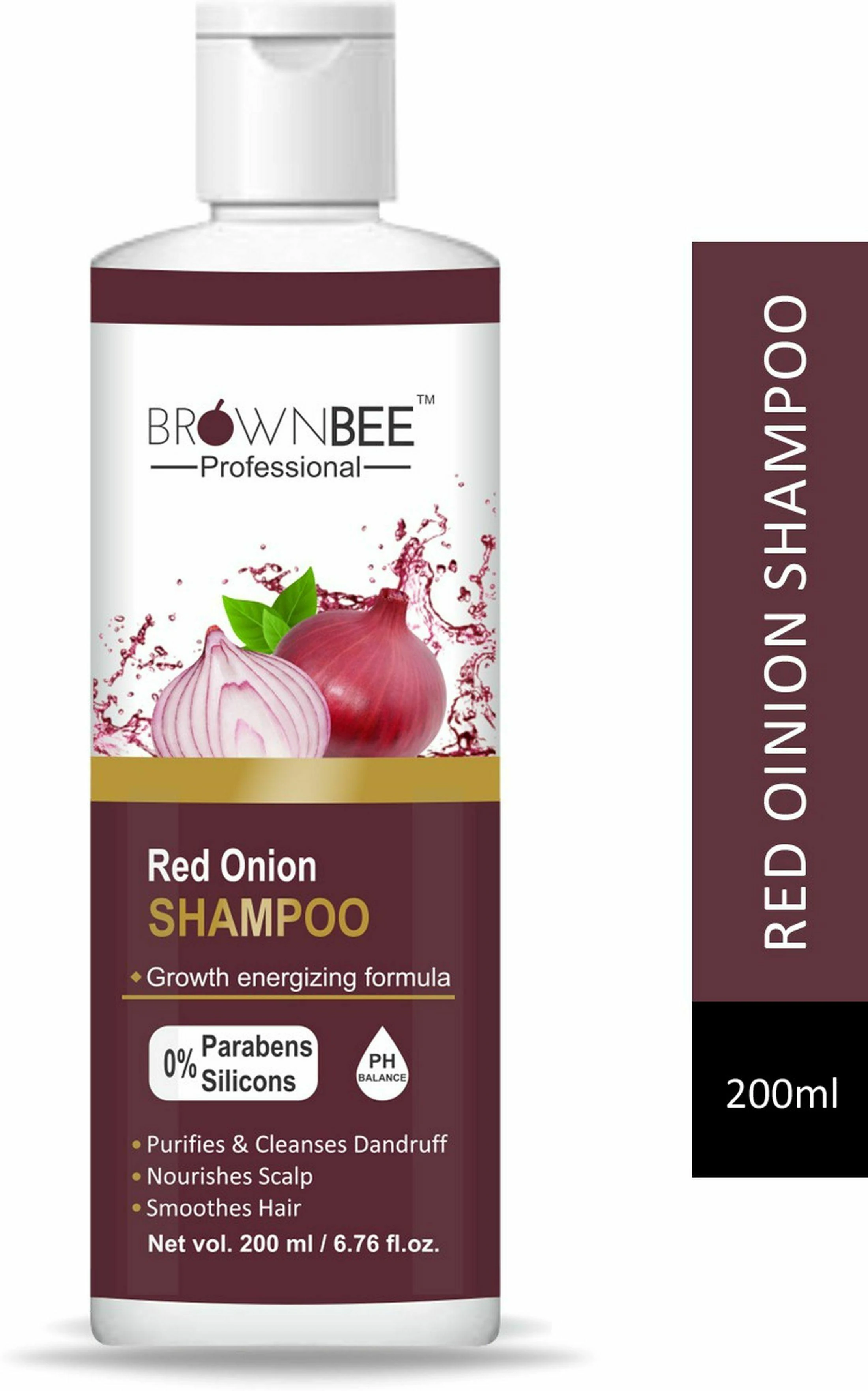 brownbee Natural Shampoo Hair Straightening Red Onion and Black Seed All Hair  Type Unisex 200 ml - JioMart