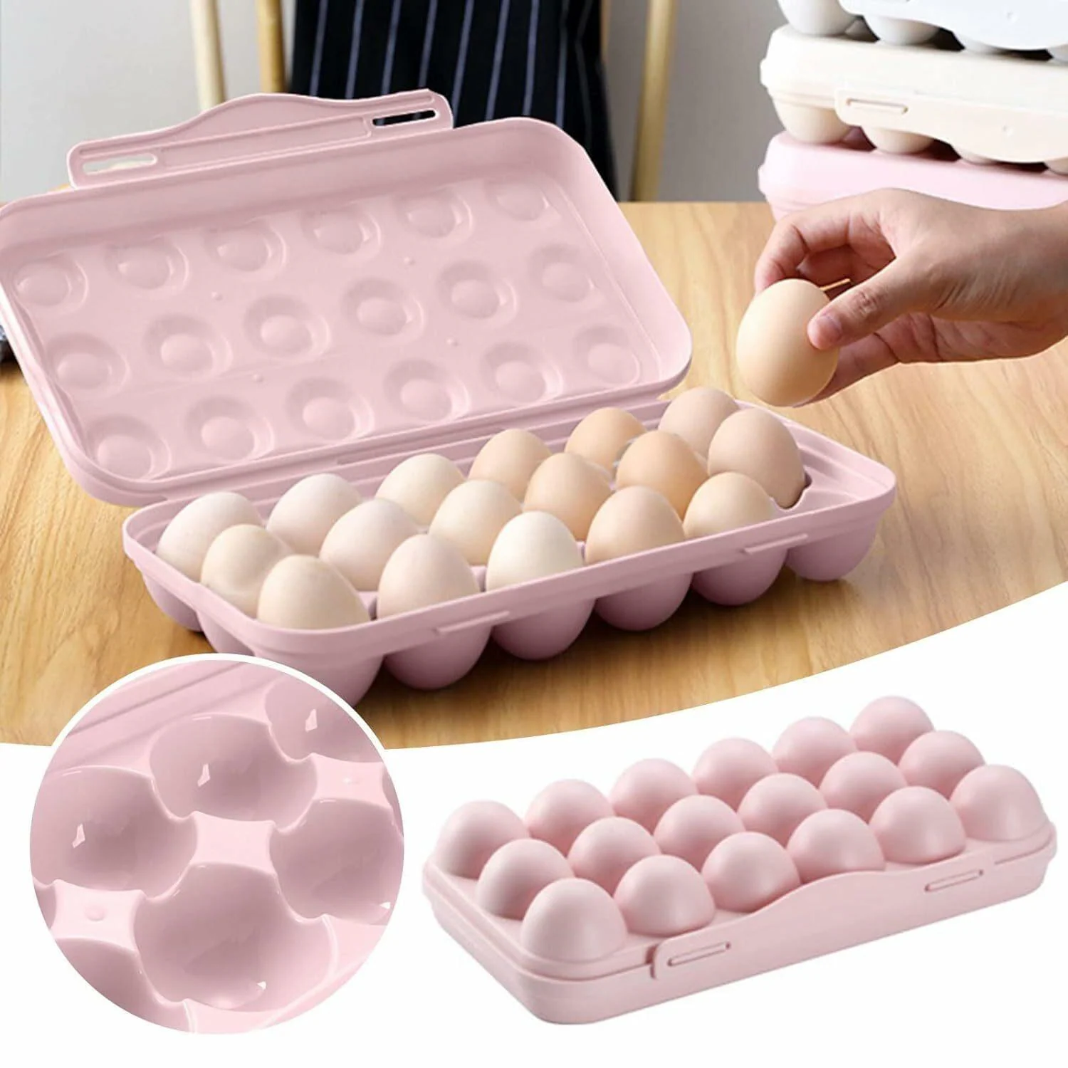 egg まとめ売り XML Eggs Tray Plastic Storage Organizer Box Container for Fridge