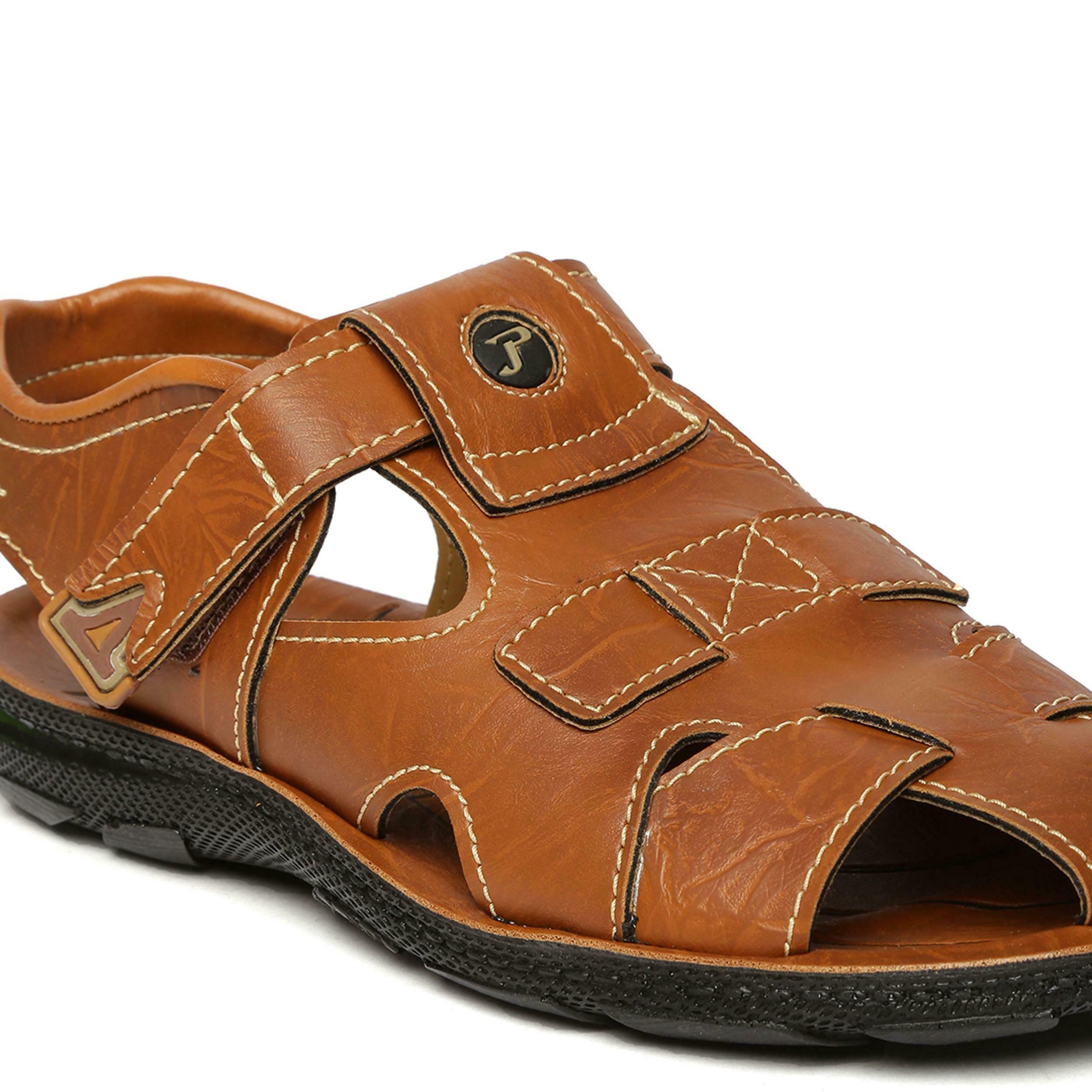paragon max men's black sandals