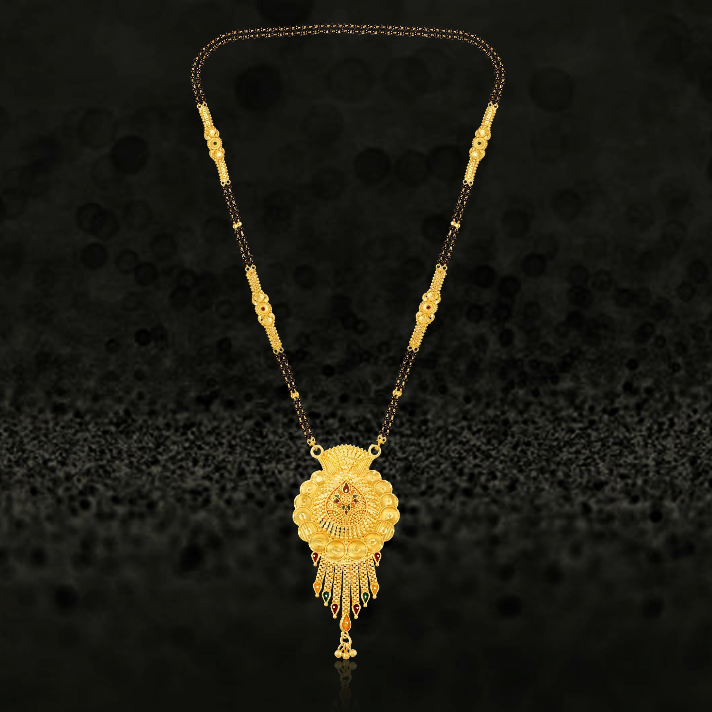 Grams Gold Nallapusalu Necklace Grams Gold Nallapusalu 22K Gold '2