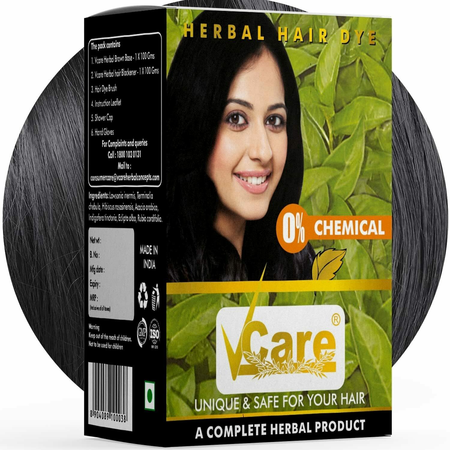 VCare Herbal Hair Dye 200 gm - JioMart