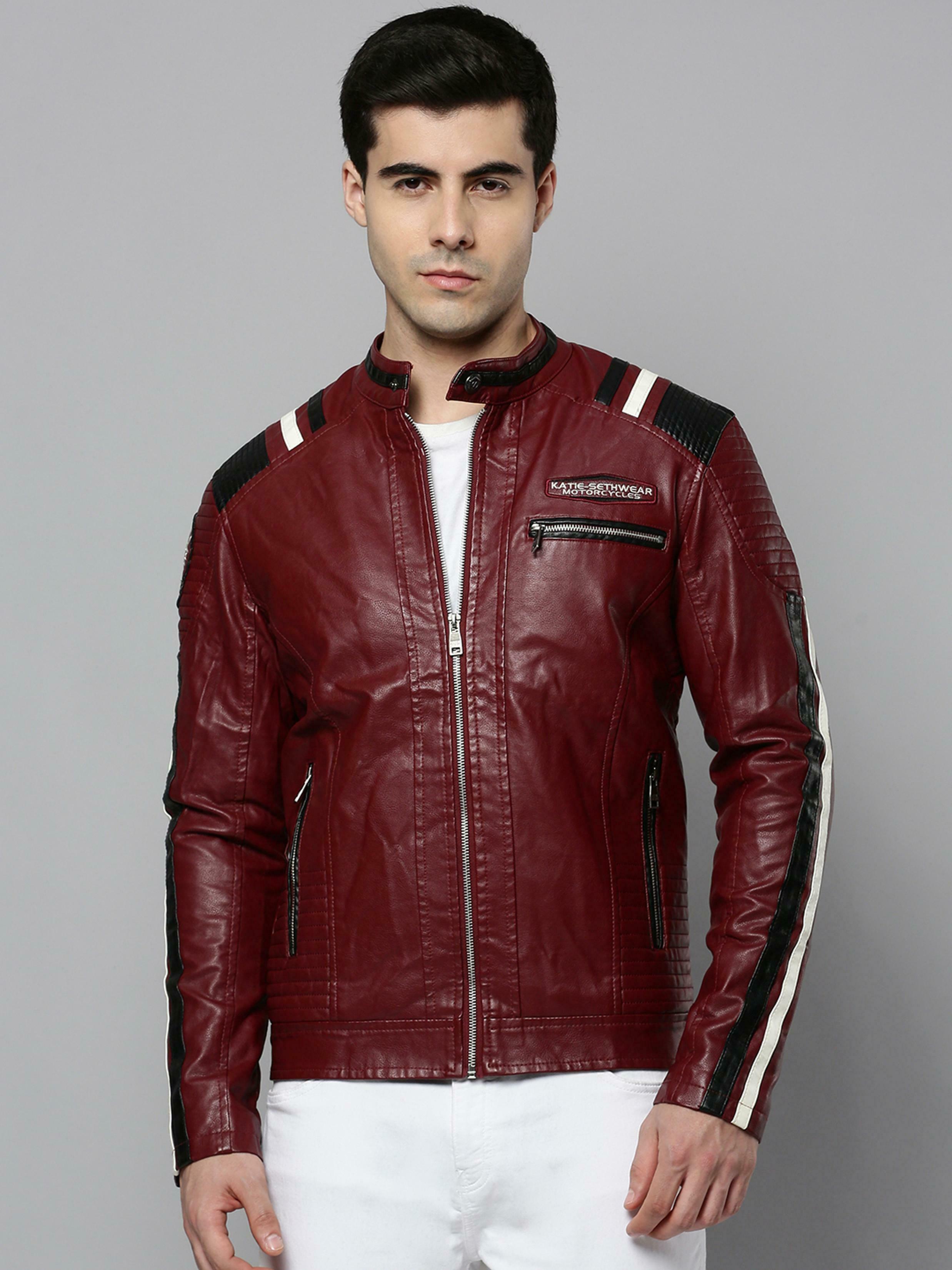 Tan Hooded ASST Mens Leather Jacket