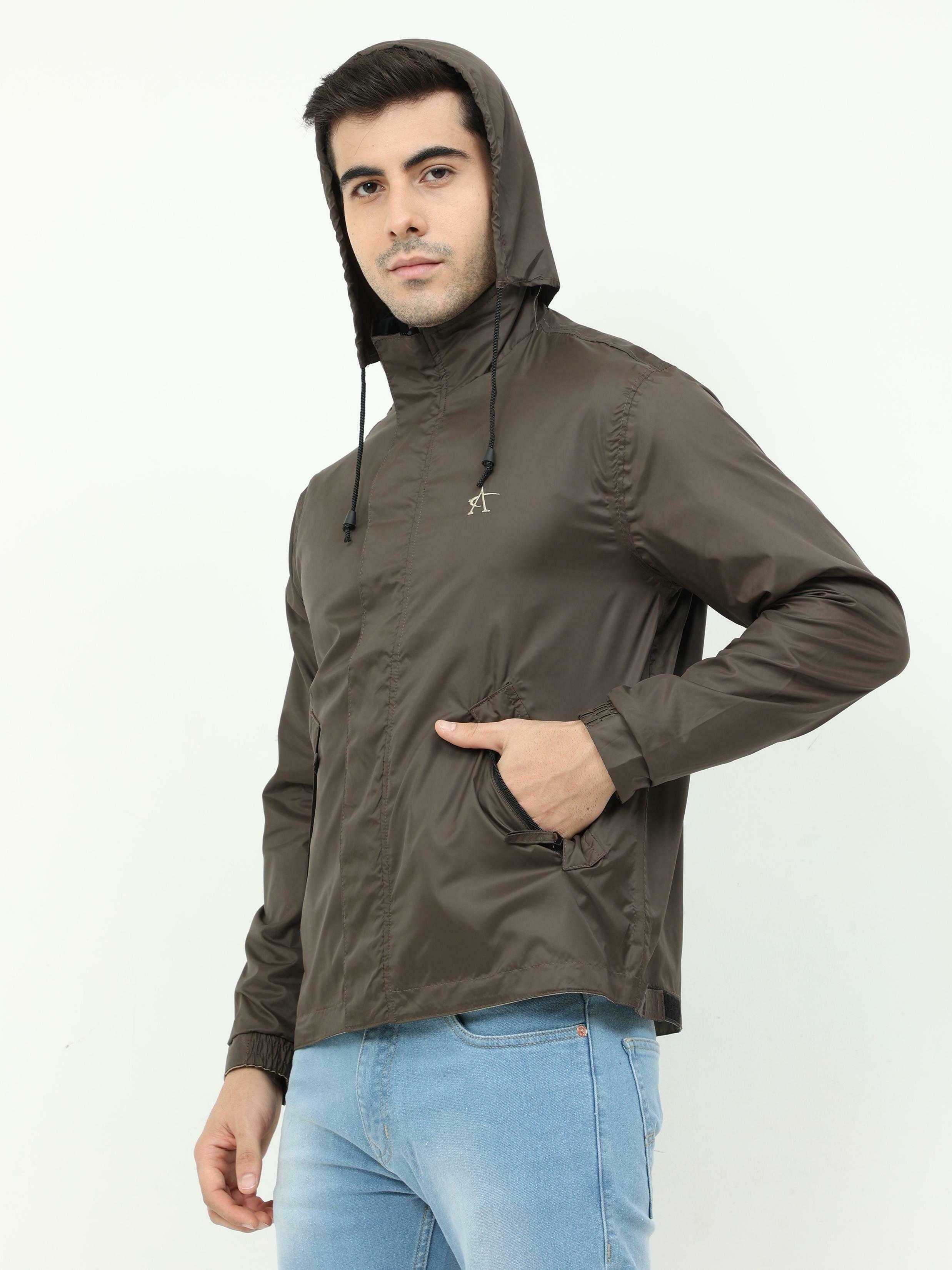 Buy Arcticplus Men Brown Colorblock Nylon Casual Jacket (XXL