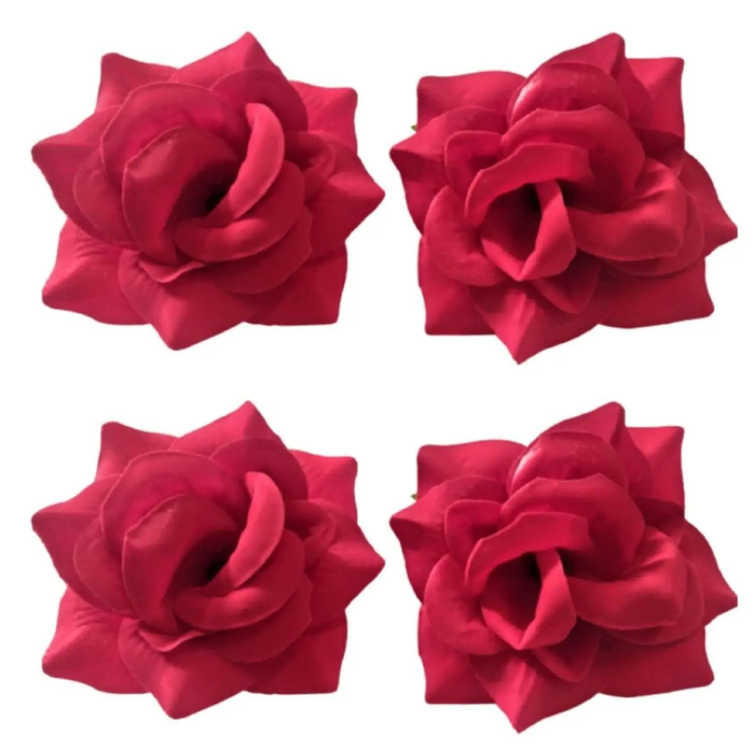 Beauty Tool Rose Hair Clip For Kids/Girls/Womens (Hair Accessories) (Pack  of 4) | Red Color | - JioMart
