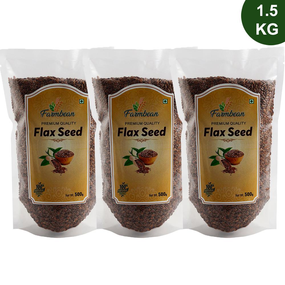 Farmbean Flax Seeds 1500Gms - Alsi Seeds | Fibre Rich | Flax Seeds for Hair  Growth | Seeds for Eating - JioMart