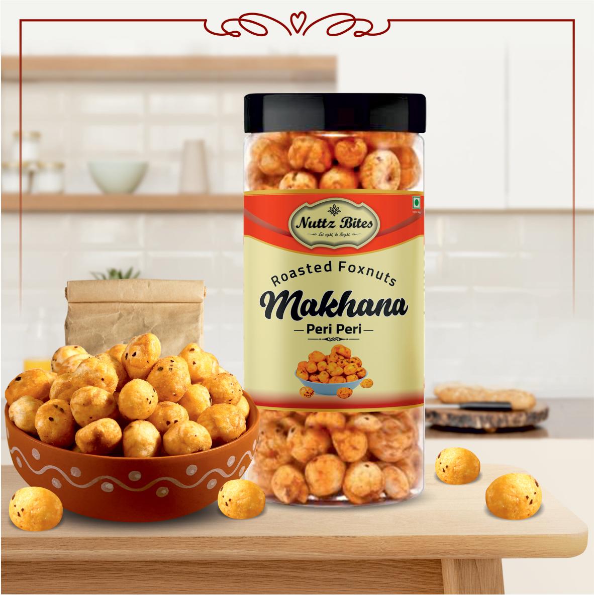 Buy Nuttz Bites Roasted Peri Peri Makhana Fox Nuts 200g (Pack of 2