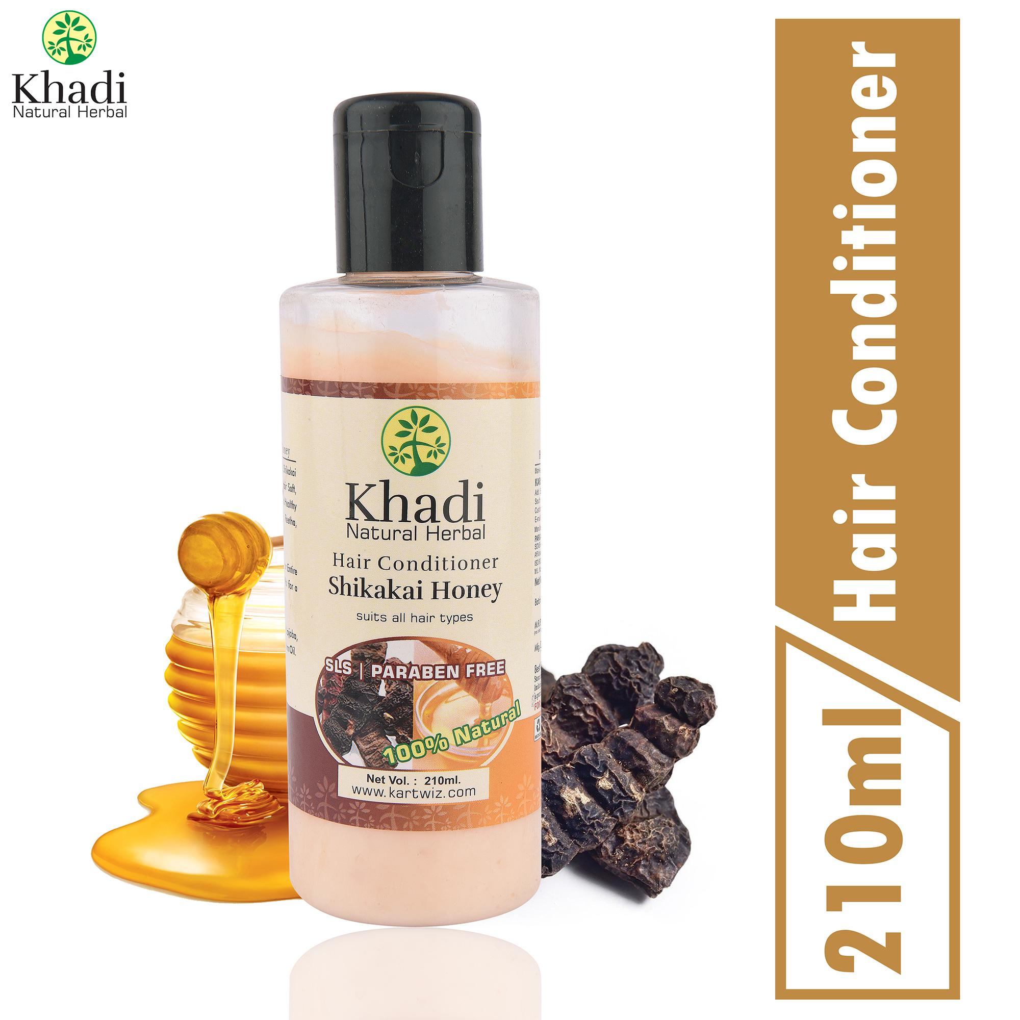 KHADI HERBAL Conditioner with Shikakai & Honey For Hair Growth, Hairfall &  Nourishment | No Parabens & Sulphate-Pack of 1 - JioMart