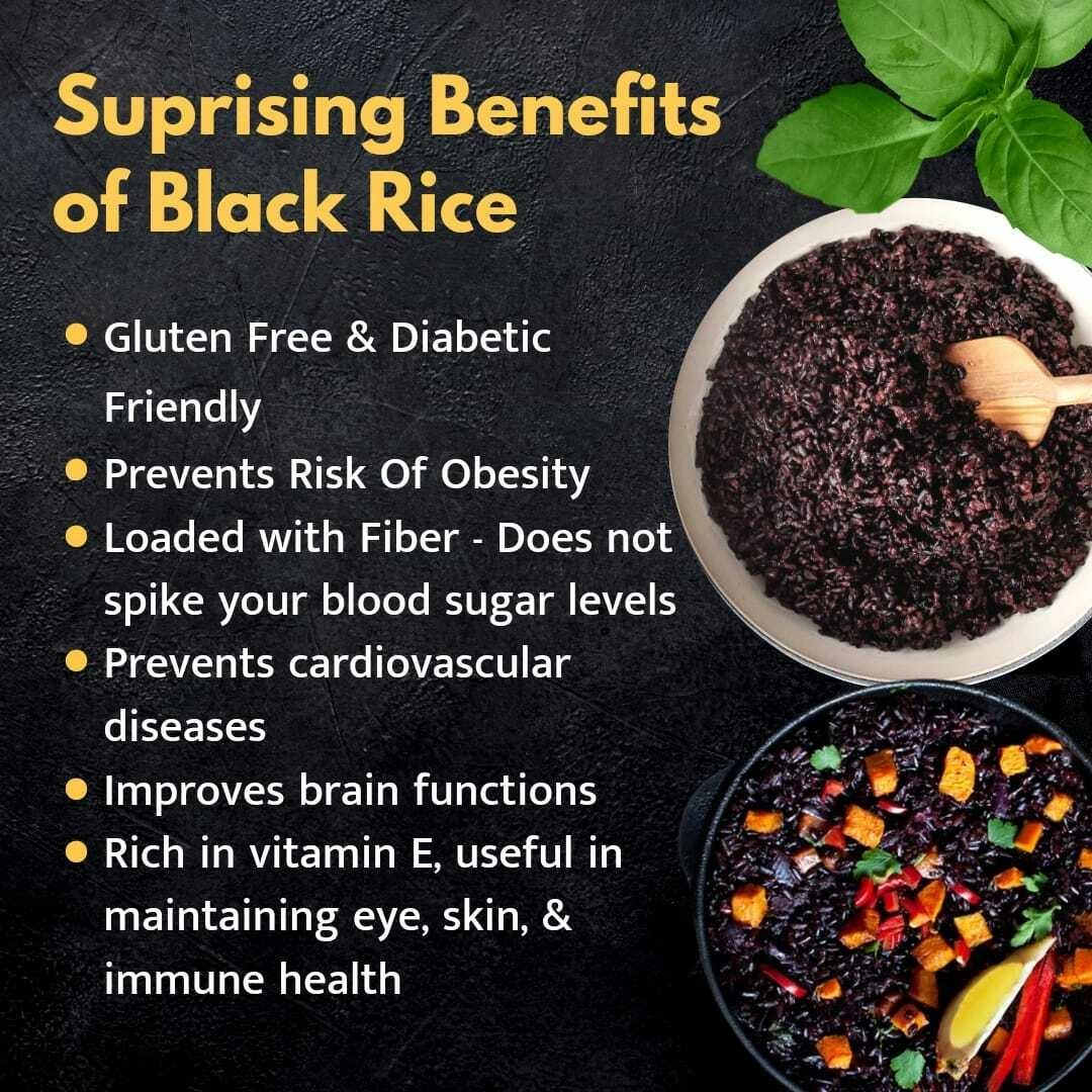 HayyFoods Organic Black Rice - Karuppu Kavuni Rice - High Fiber - Iron Rich  - 1Kg - JioMart