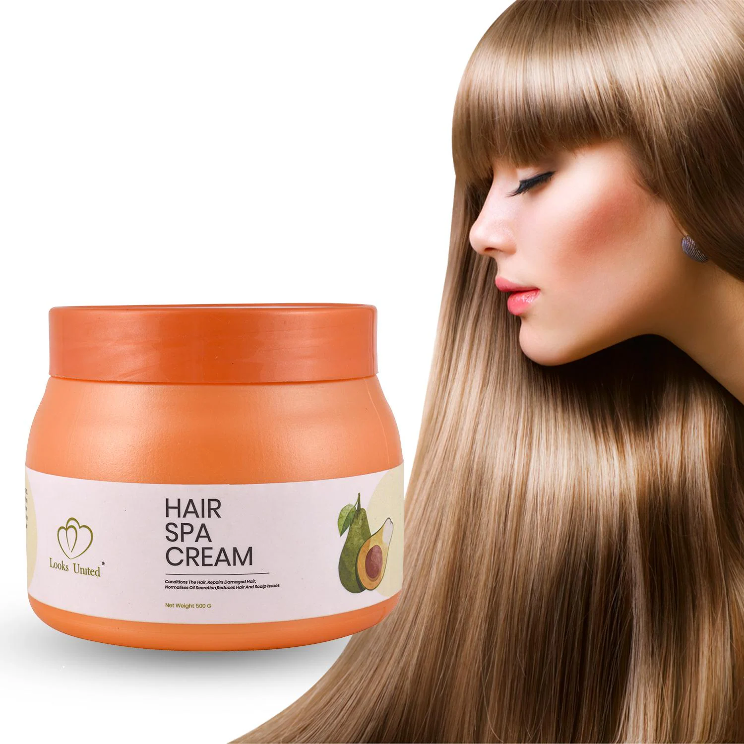 Looks United Avocado Oil Hair Spa Cream For Dry And Damage Hair- Hair  Repair Treatment (500 g) - JioMart