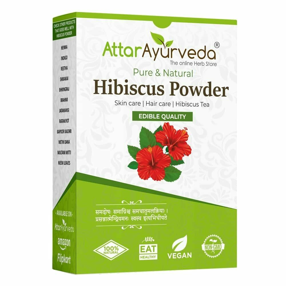 Attar Ayurveda Hibiscus powder for hair growth (100 Grams) - JioMart