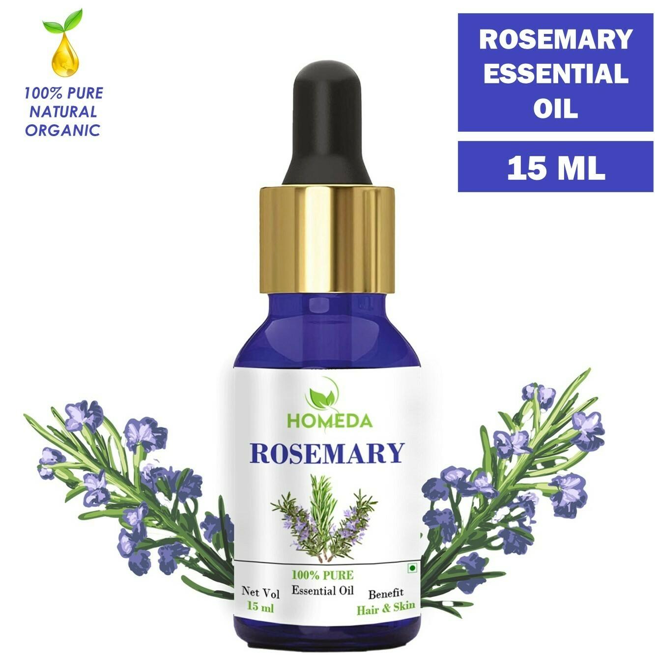 Homeda Rosemary Essential Oil (15 ml) for Hair Growth - Pure Rosemerry Oil  For Hair, Skin, Face, Body, Rosemarry essinal, Rose mary - JioMart