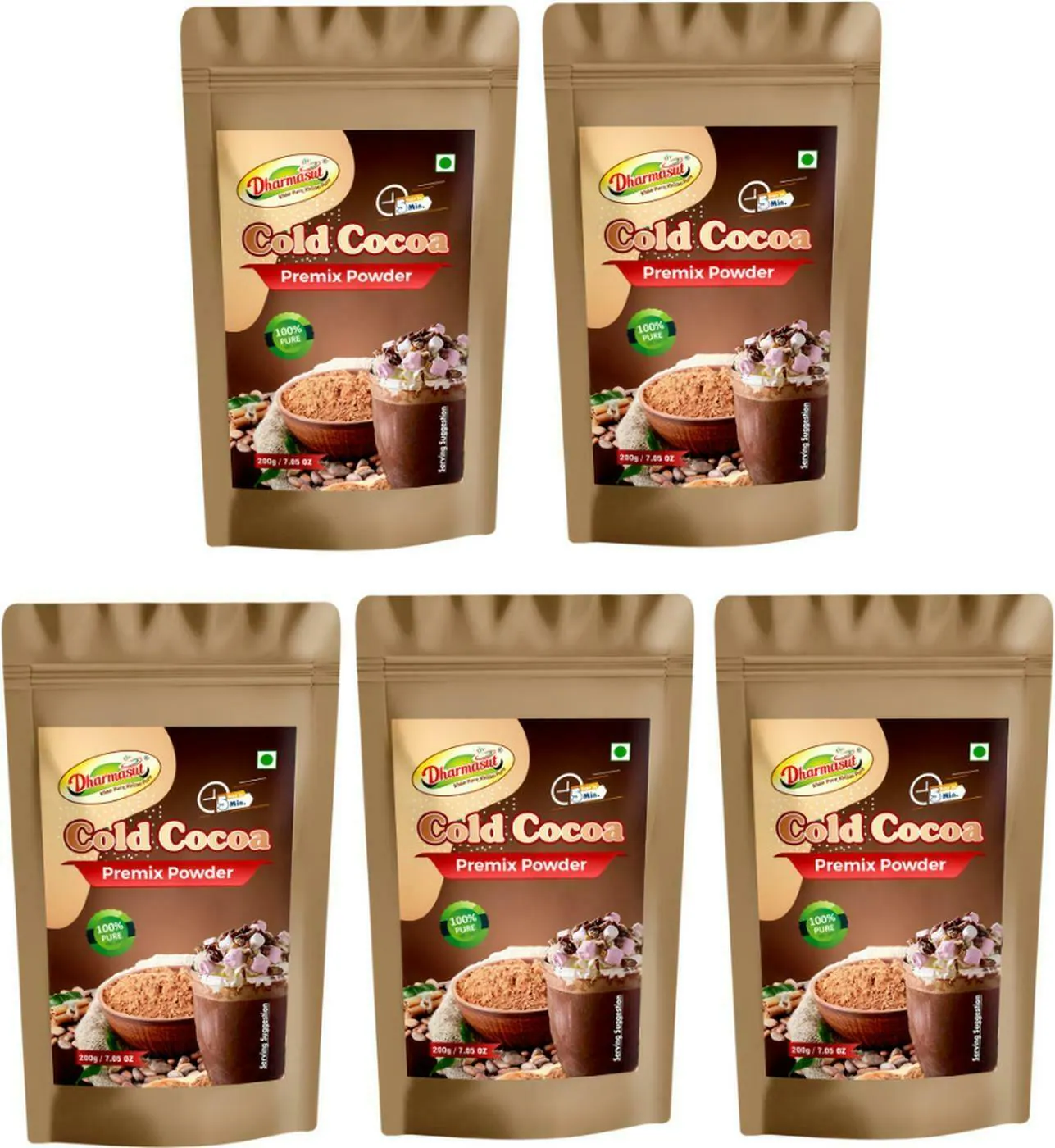 Buy Dharmasut Delicious Cold Cocoa Drink | Natural Dark Brown