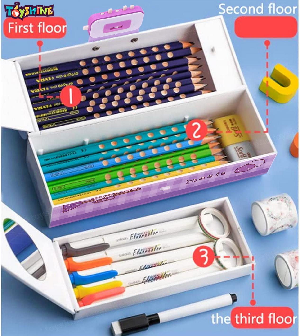 Buy Toyshine Pencil Box with Code Lock Pen Case Large Capacity