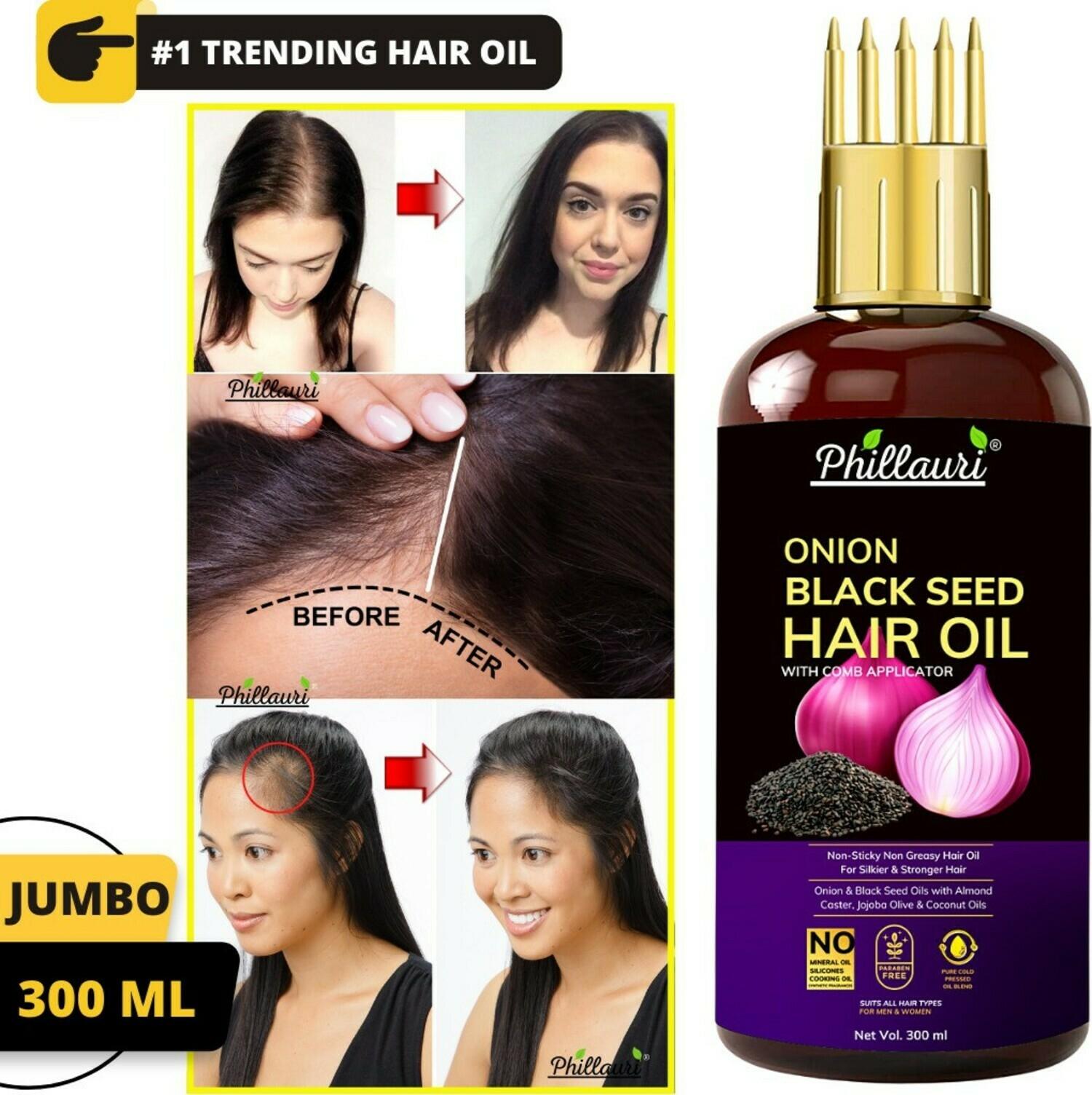 Phillauri Onion Ayurvedic Hair Oil - Black Seed Onion Hair Oil Controls Hair  Fall - JioMart