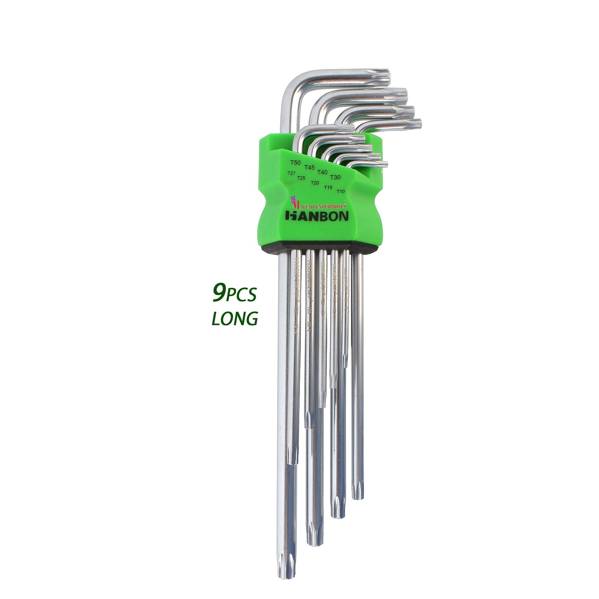 Buy HANBON 651301 TORX HEX KEY 9PCS LONG Allen Key Set Online at