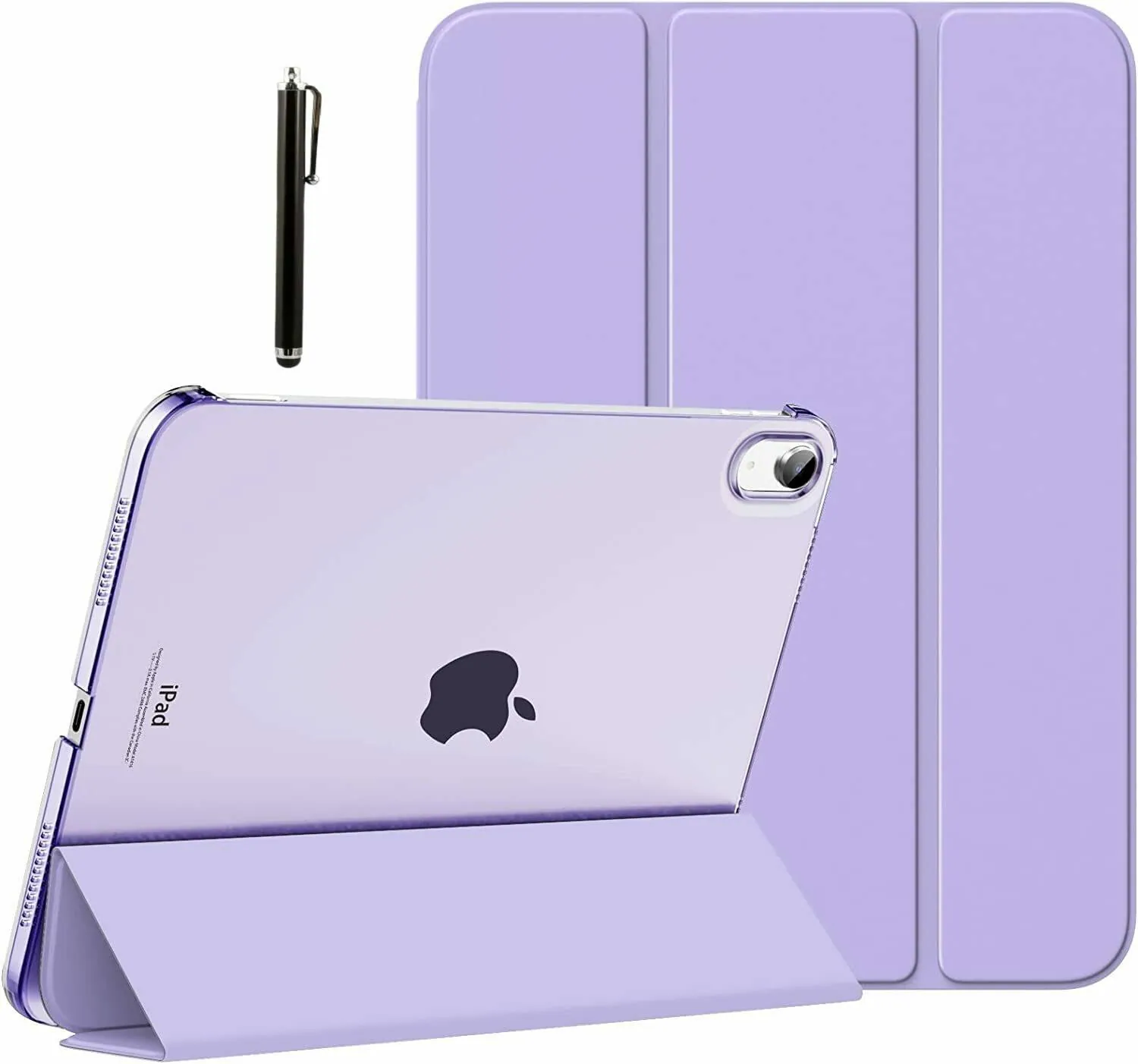 iPadアクセサリー iPad 10.2(gen9)+Apple Pencil+smart cover SwooK Case with [Pencil Holder] Smart Cover with Transparent Back