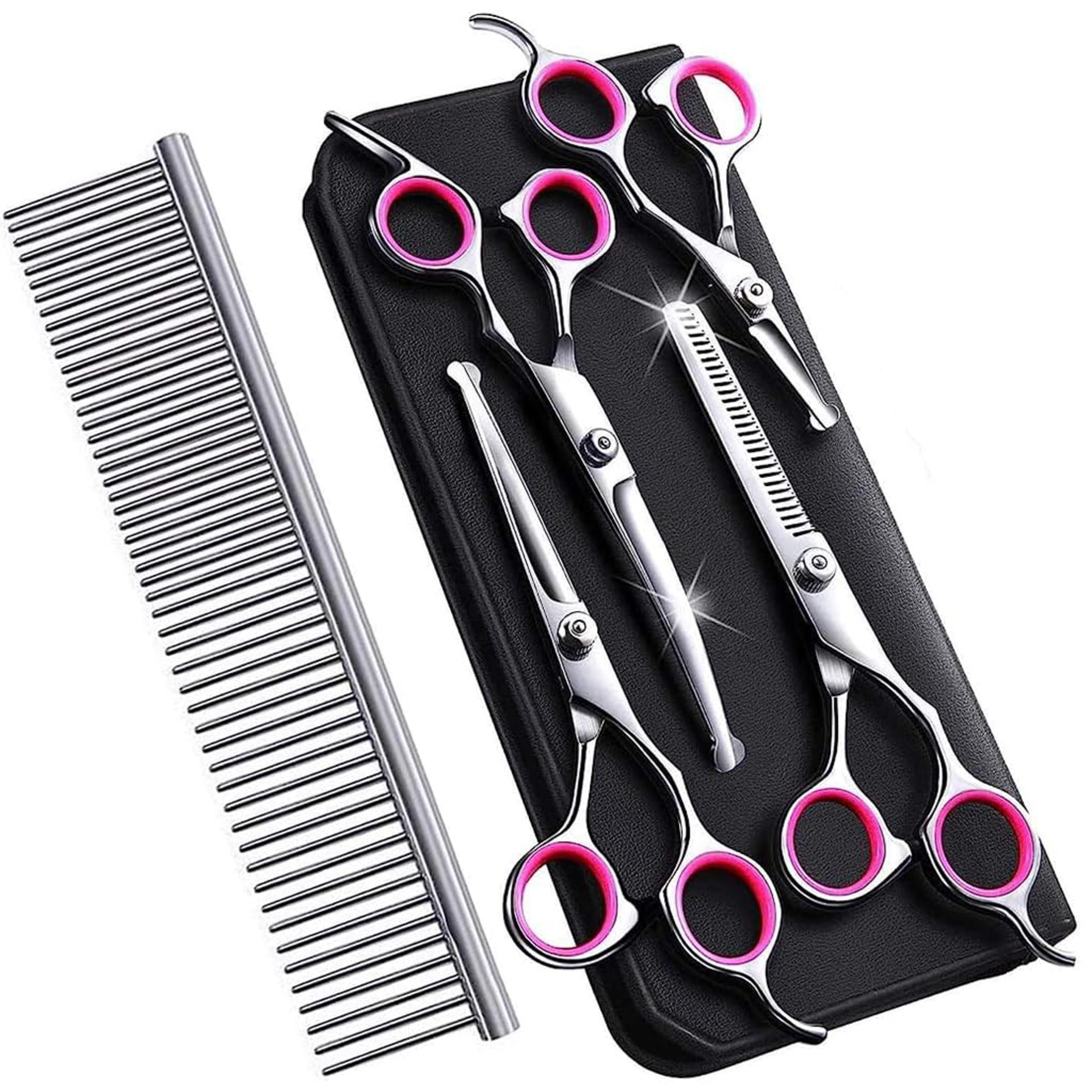 Buy Qpets Dog Grooming Kit 5 Pack, Stainless Steel Dog Trimmer Kit