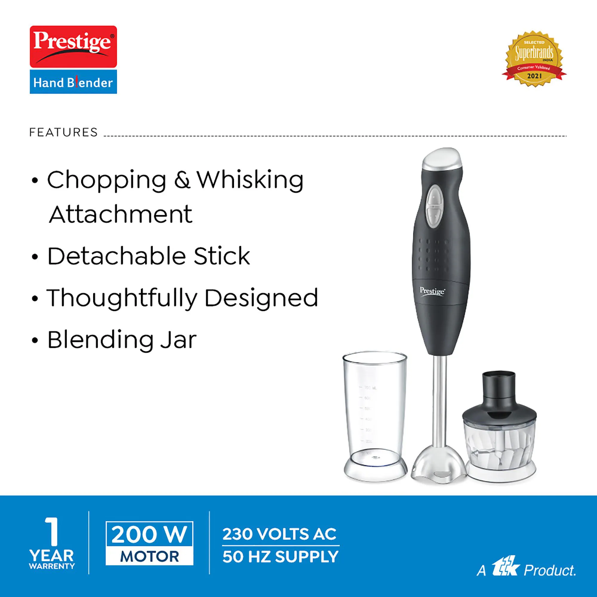 Buy Prestige PHB 6.0 200 W Hand Blender Online at Best Prices in