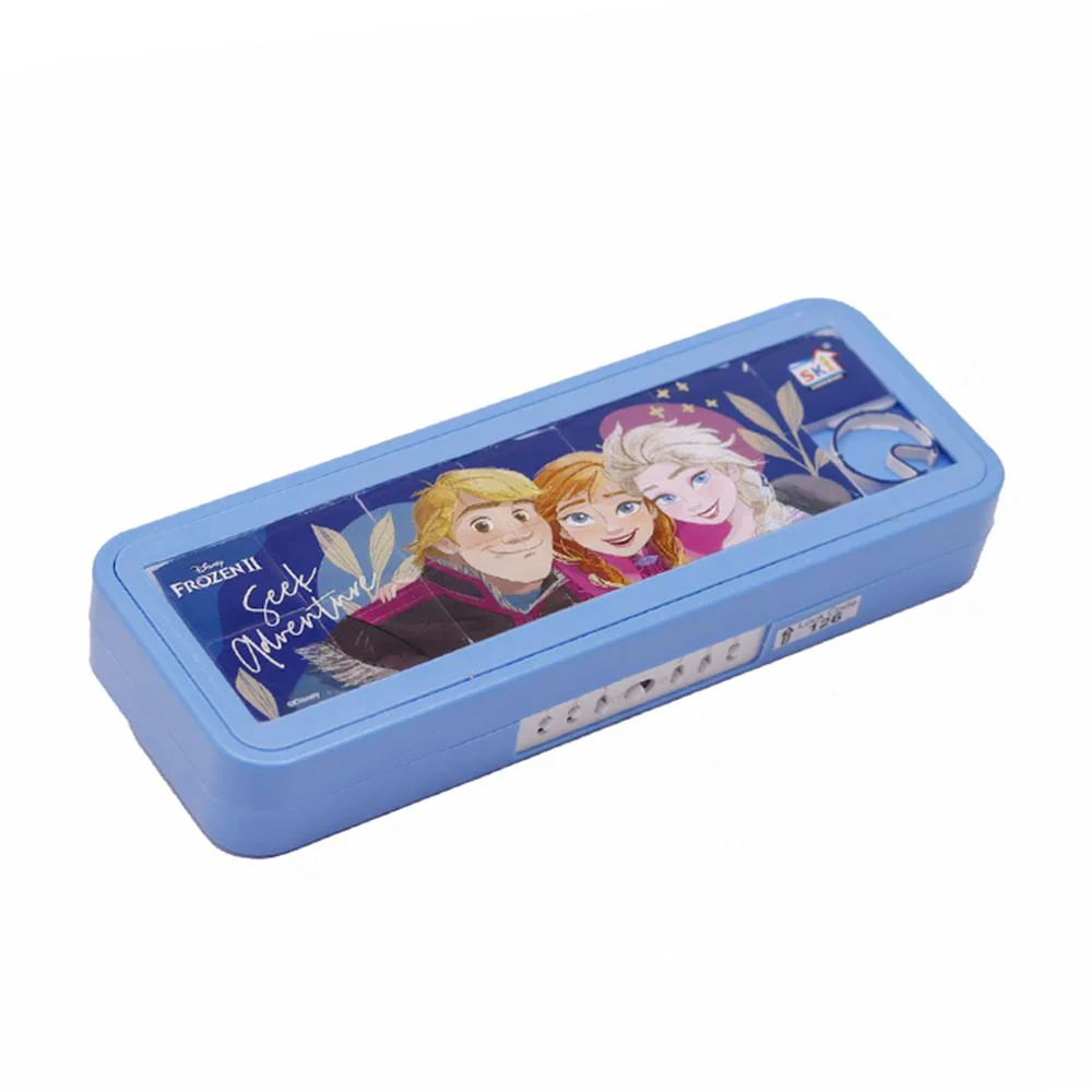 Buy SKI Puzzle Pencil Box with Puzzle Game & Number Lock - Frozen
