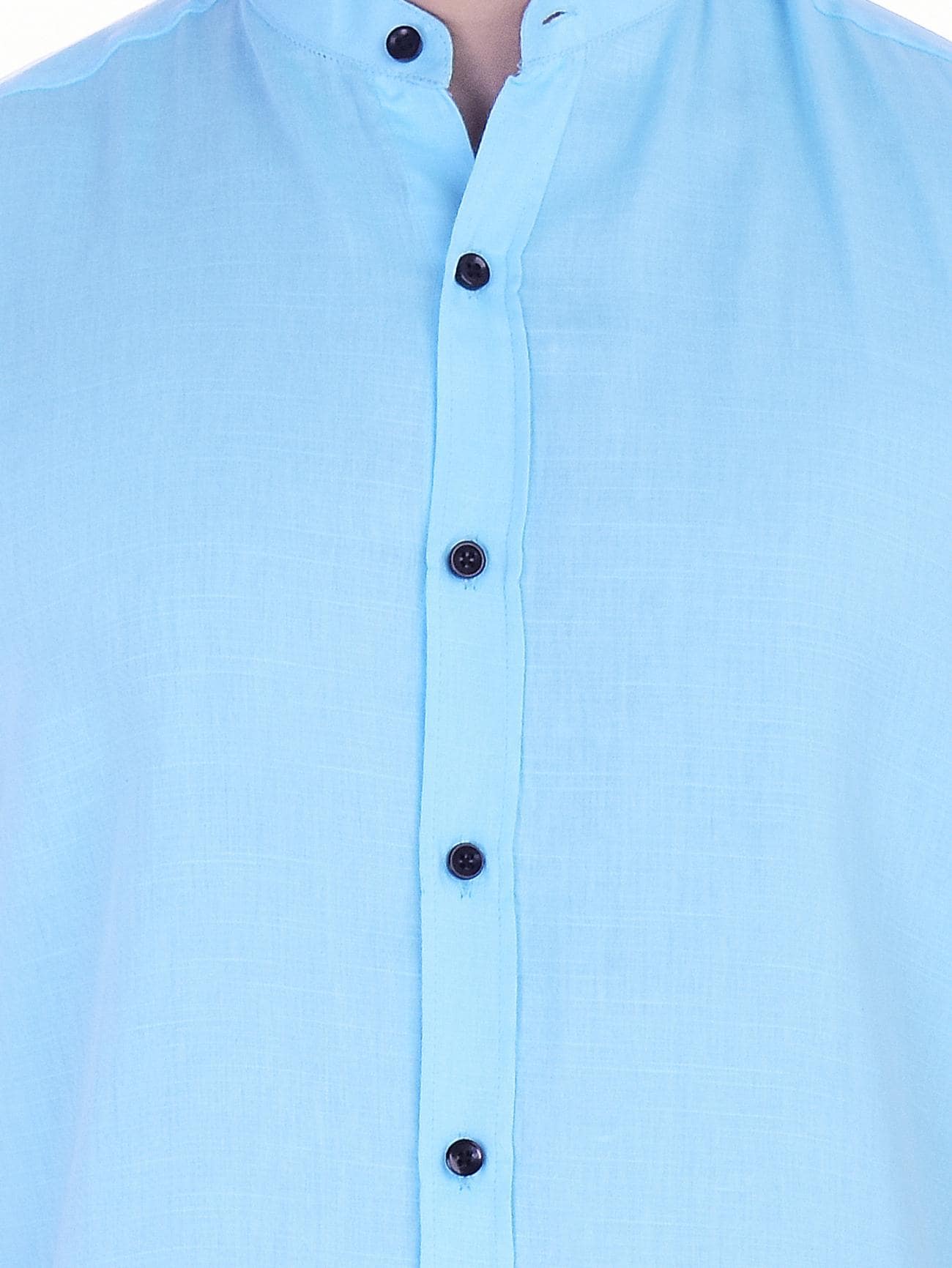 Buy BASE 41 Men's Solid Casual Stand Collar Half Shirt Online at