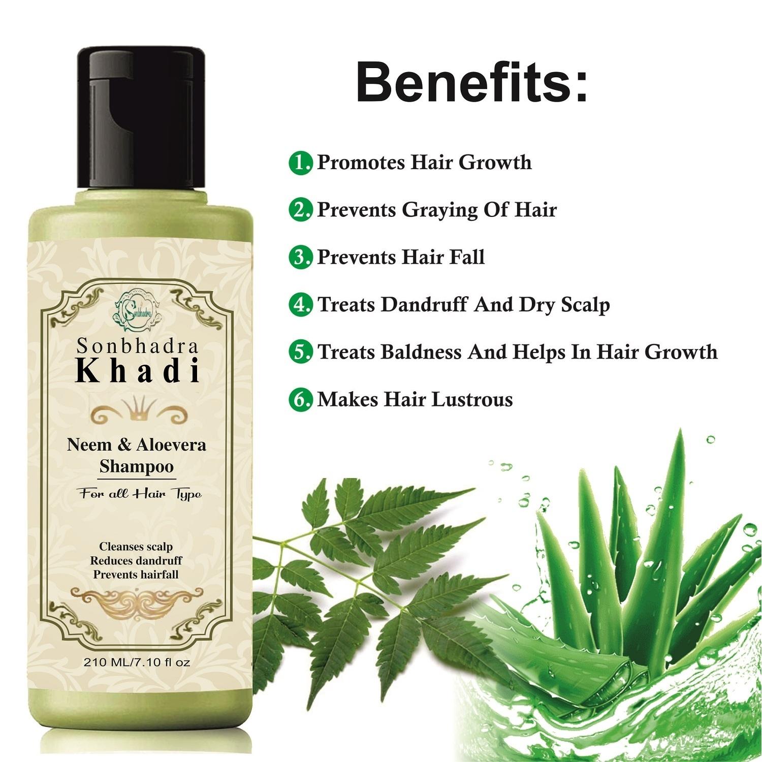 Khadi Herbal Aloevera Shampoo/Hair Cleanser For Shiny & Dandruff Free Hair ( Pack Of-2) - JioMart