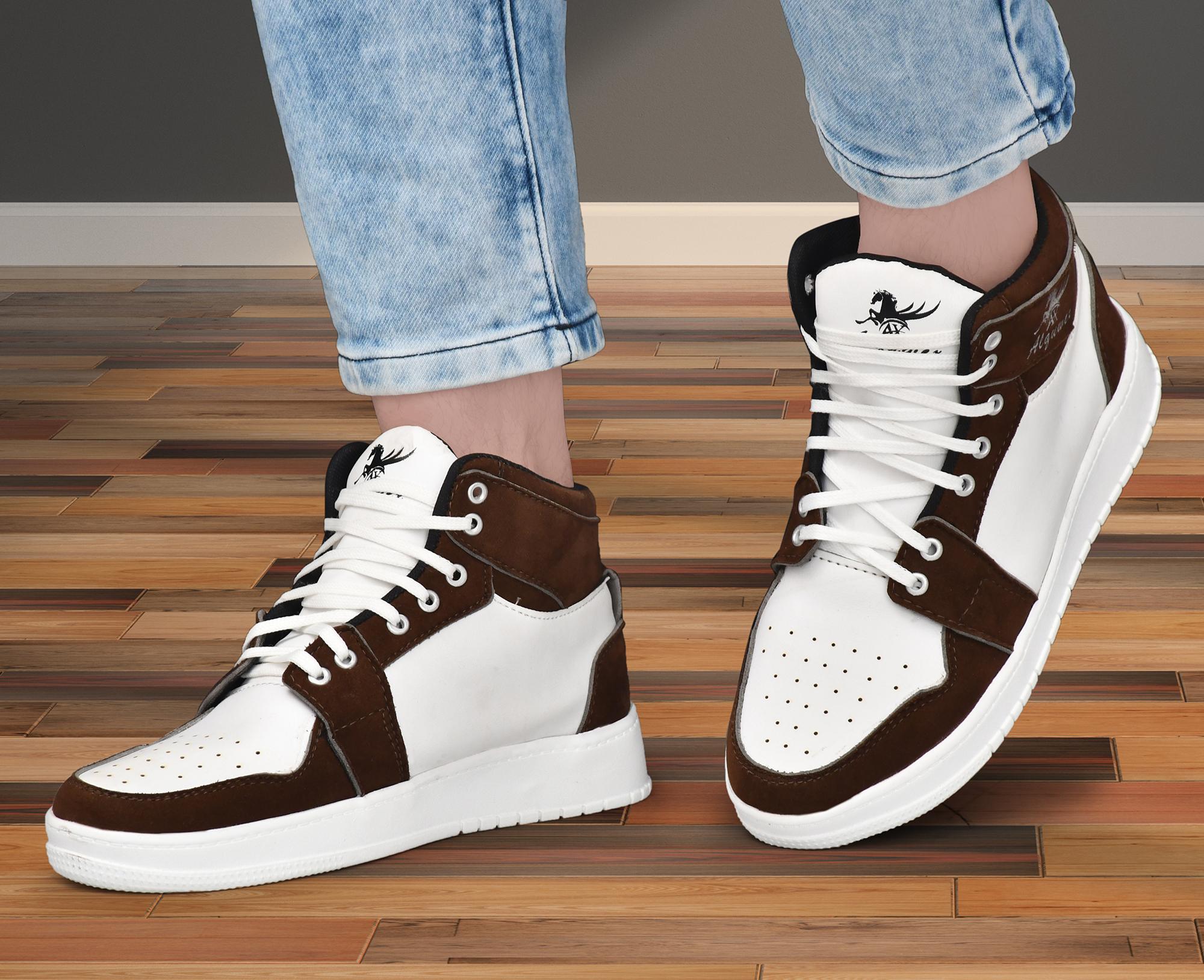 Buy Alquwex Air Jordan trendy Sneakers For Men (Brown) Online at