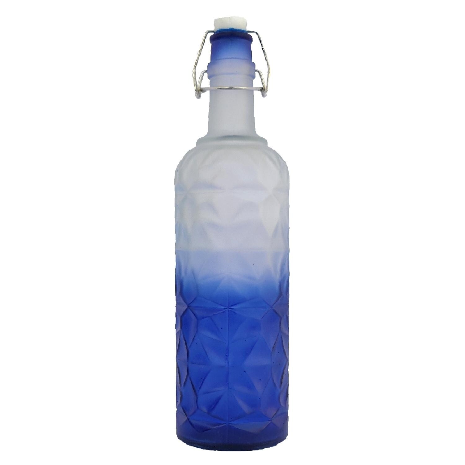1Ltr Glass Bottle Blue 