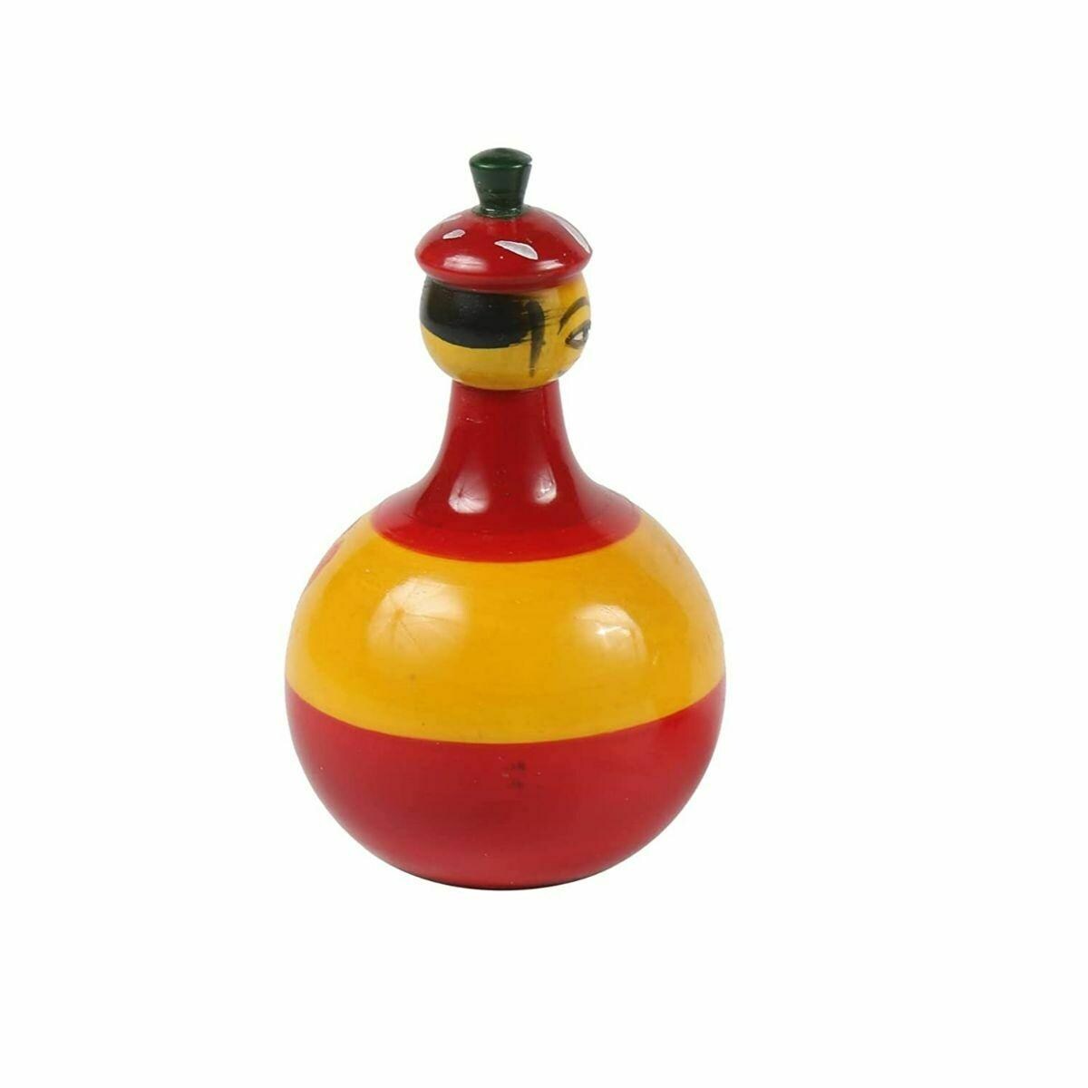 Buy Channapatna Toys Wooden Colourful Roly Poly Tumbler Toy for