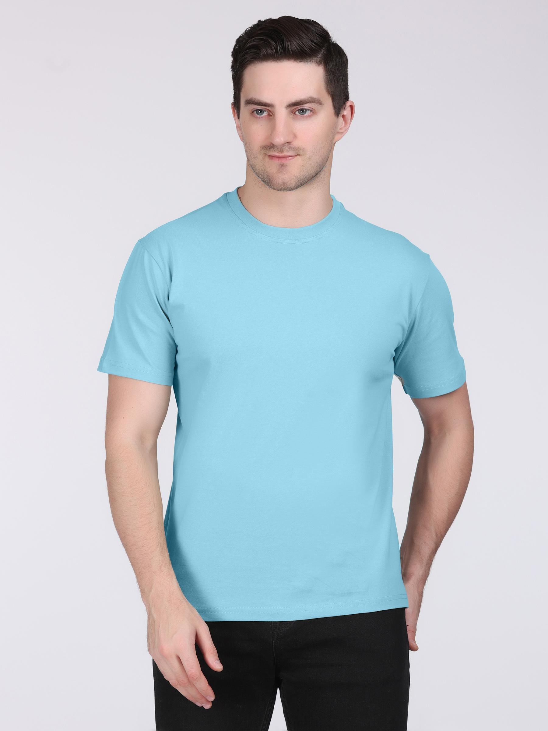 Buy Hillberg Essentials Men's Short-Sleeve Round neck Solid T
