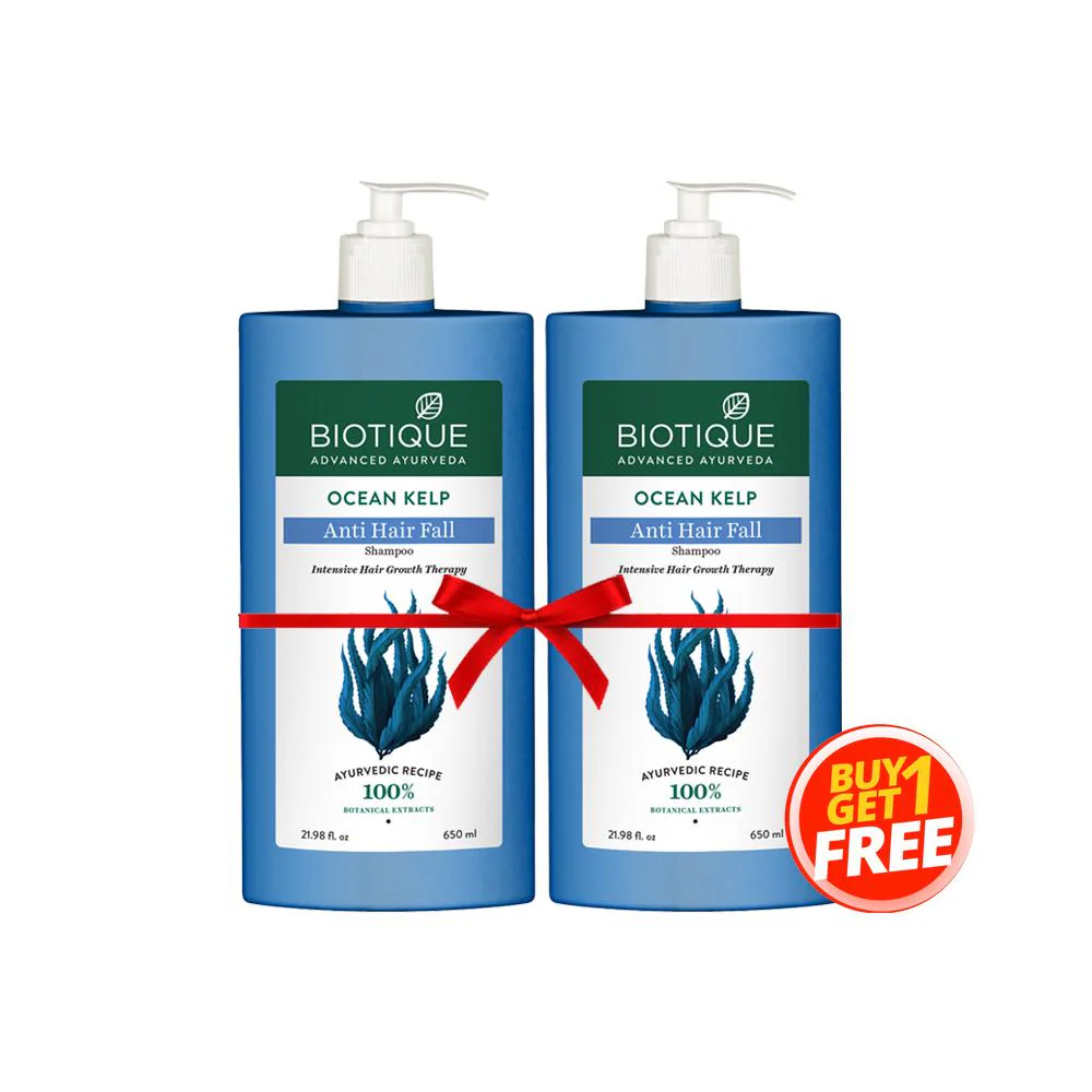 Biotique Ocean Kelp Anti Hair Fall Shampoo 650ml - Buy 1 Get 1 FREE -  JioMart