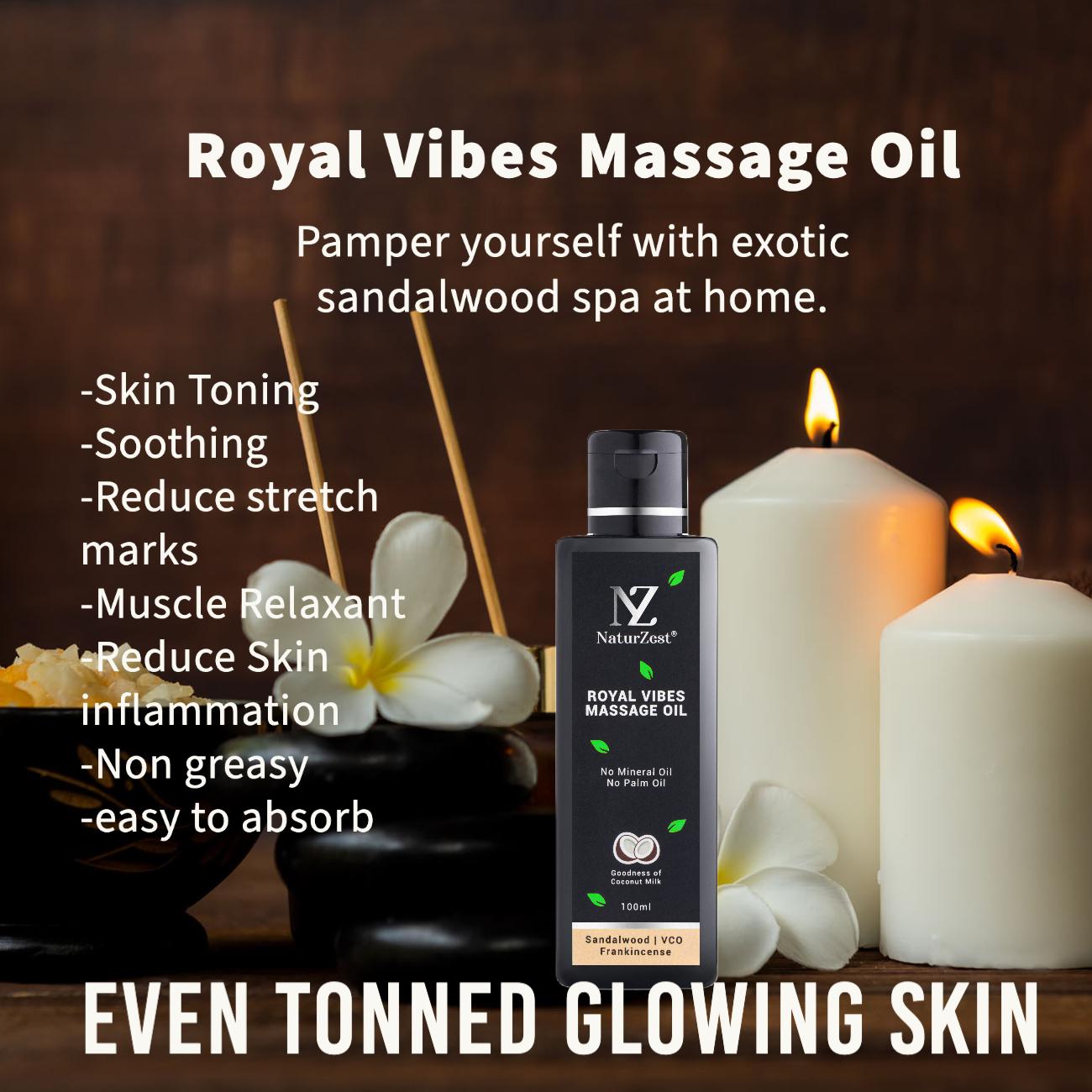 Buy NatureZest Relaxing magic massage Oil & Royal Vibes Massage