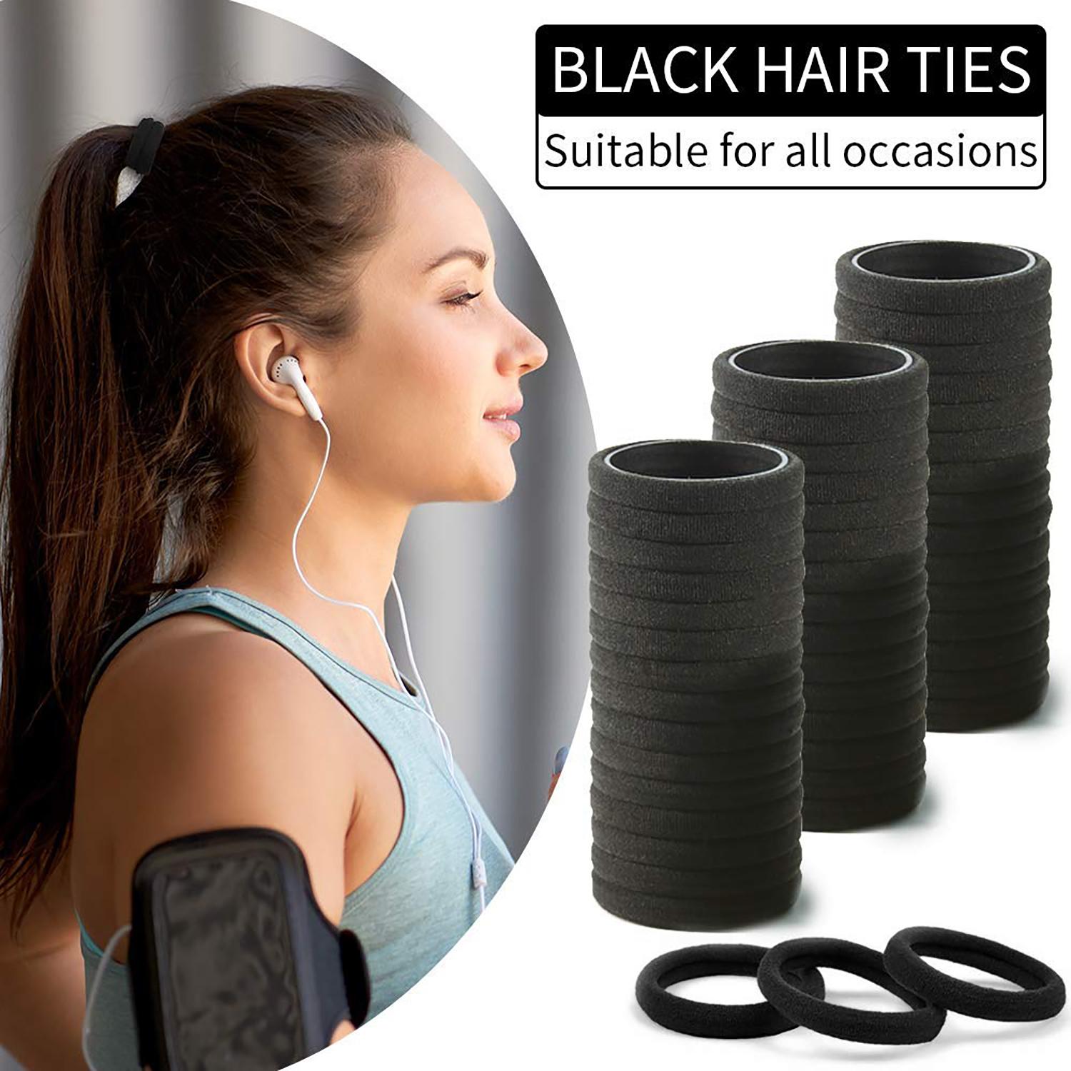 Undertree Premium 30 Black Hair Ties, Elastic Hair Band Made of Quality  Cotton and No Crease Hair Tie. Perfect Suitable for Ponytail Holder For  Women and girls. Hair Accessories for Women With