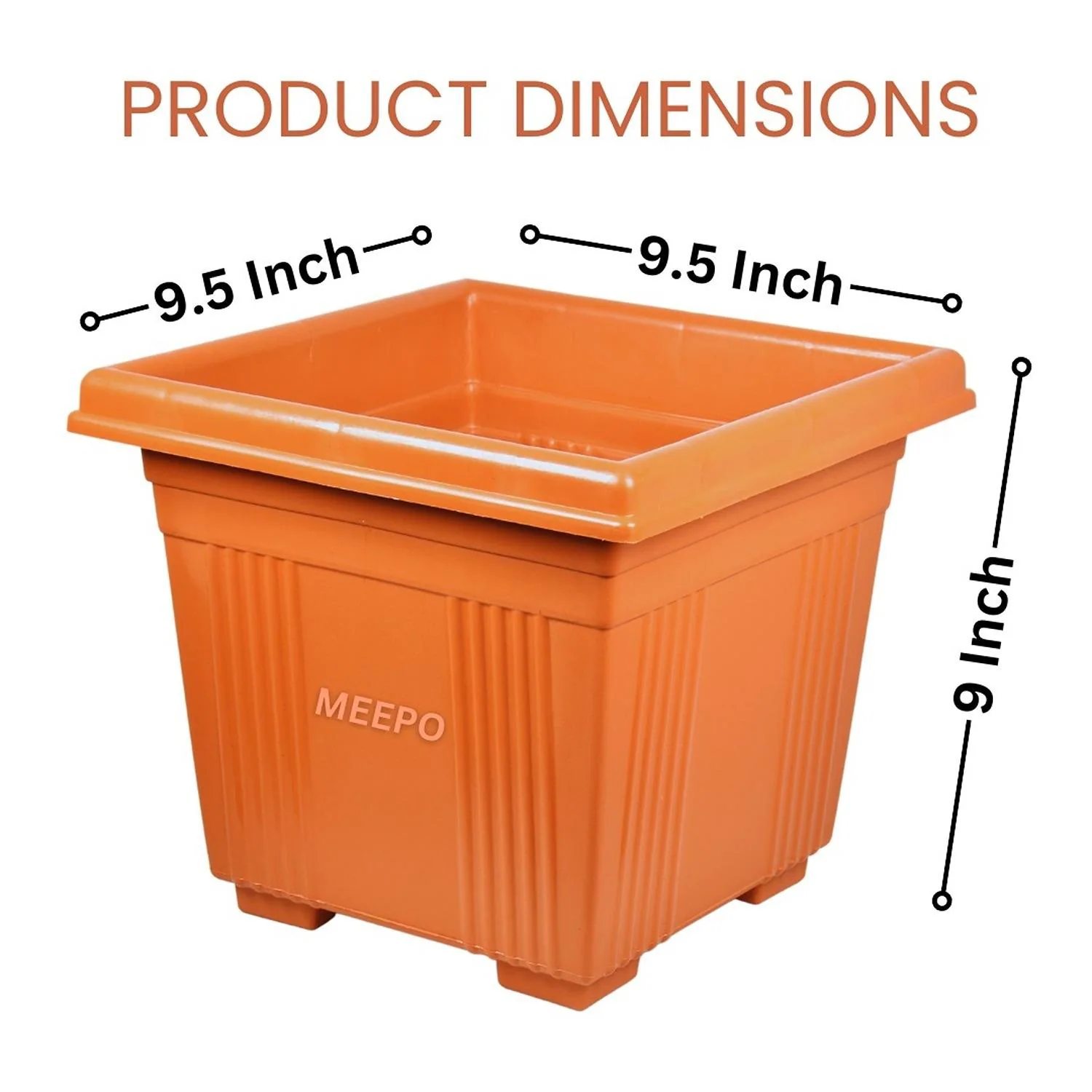 鉢・プランター BOTANIZE PLA POT ORANGE SQUARE 2pcs BOTANIZE PLA