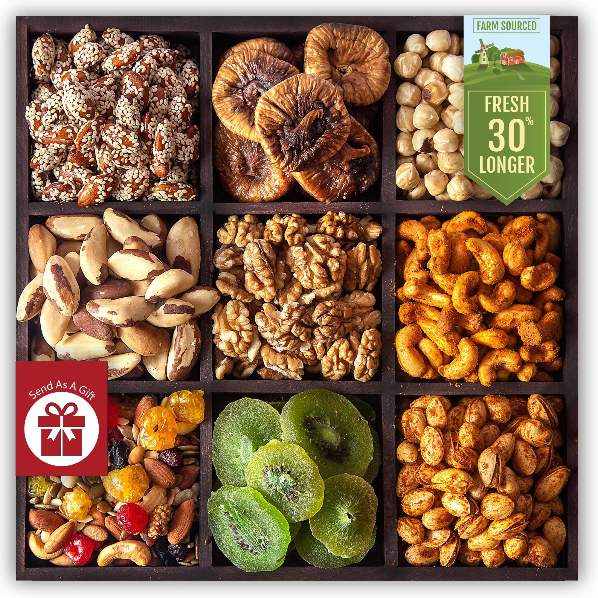 Buy HyperFoods RawFruit Premium Dry Fruit Gift Pack (Dark Wood