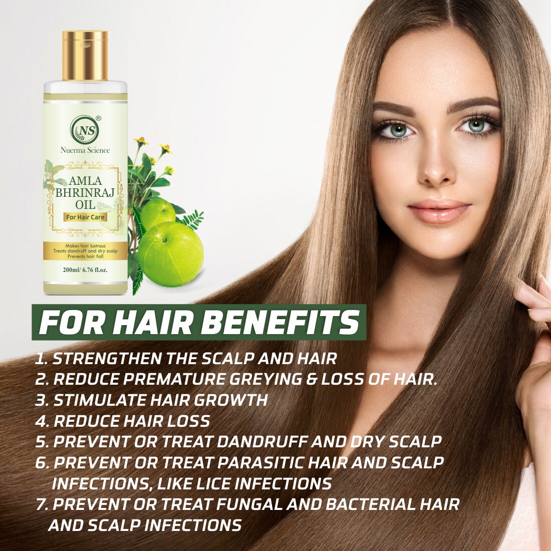 Nuerma Science Amla Bhringraj Hair Oil for Fast Strong Hair Growth & Anti  Hair-Fall Hair Oil-200ml - JioMart