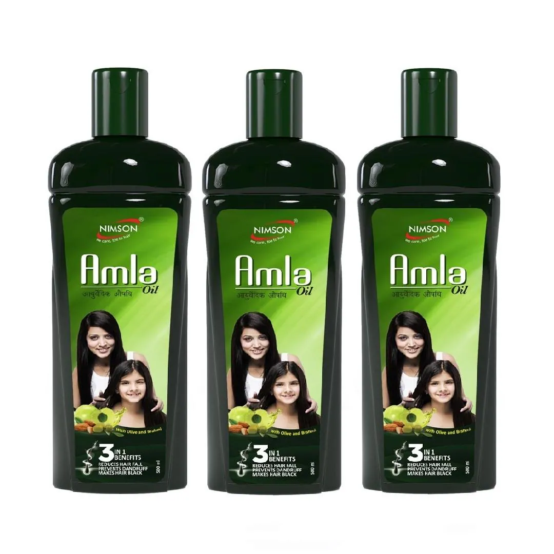 Nimson Amla Hair Oil With Aloevera For Reduces Hair Fall & Dandruff For  Stronger Hair 300ml (3 Set) - JioMart