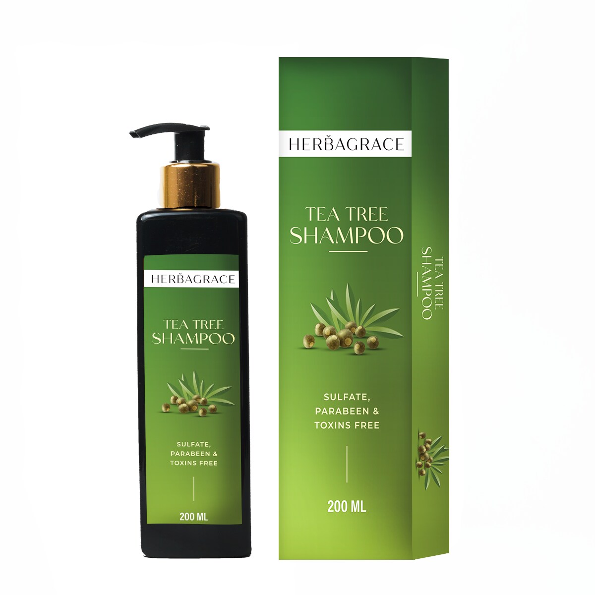 Herba Grace Tea Tree Shampoo for Dandruff Free Hair, Oily Scalp, Hair Fall  Control, 200ml - JioMart