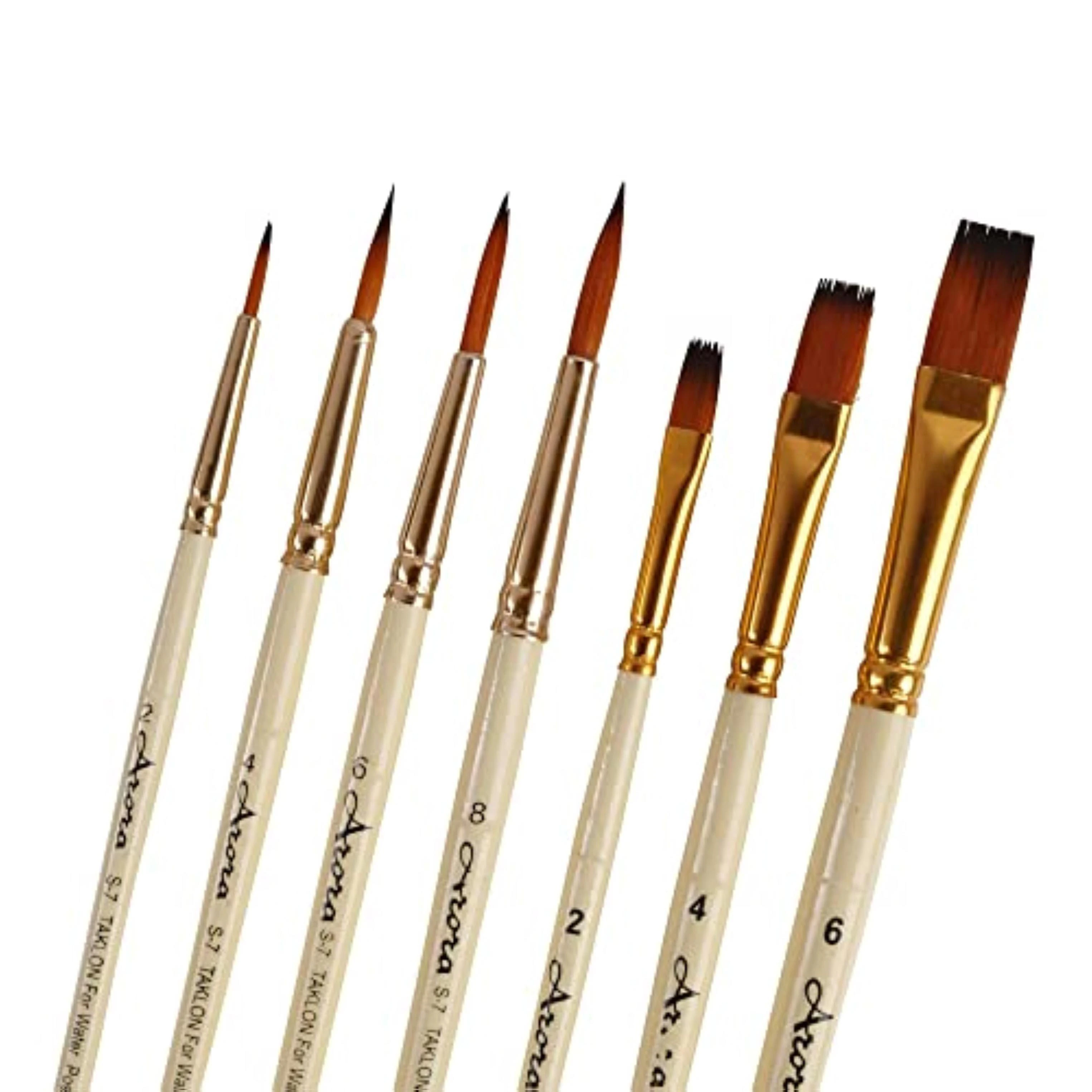 Buy FRKB Round and Flat Mix Painting Brush Set of 7 Pieces for Watercolor  and Acrylic Painting Online at Best Prices in India - JioMart.