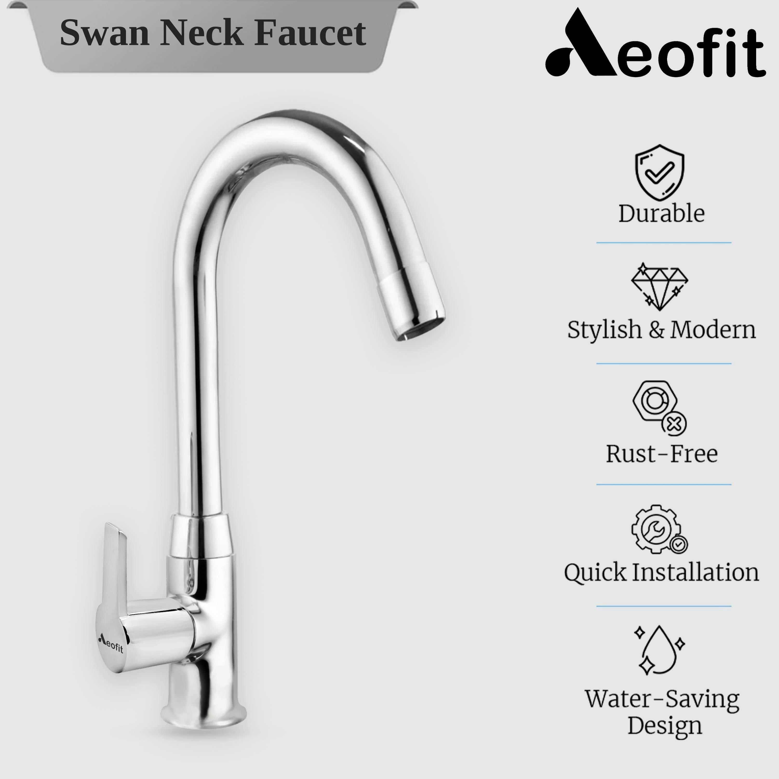 Buy AeoFit Swan Neck SmartBuy Essco | Brass Build | 360 degree