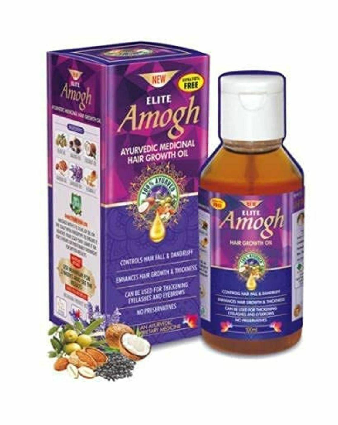ELITE Alcohol Free Amogh Ayurvedic Hair Growth Oil Anti Dandruff 100ml -  JioMart