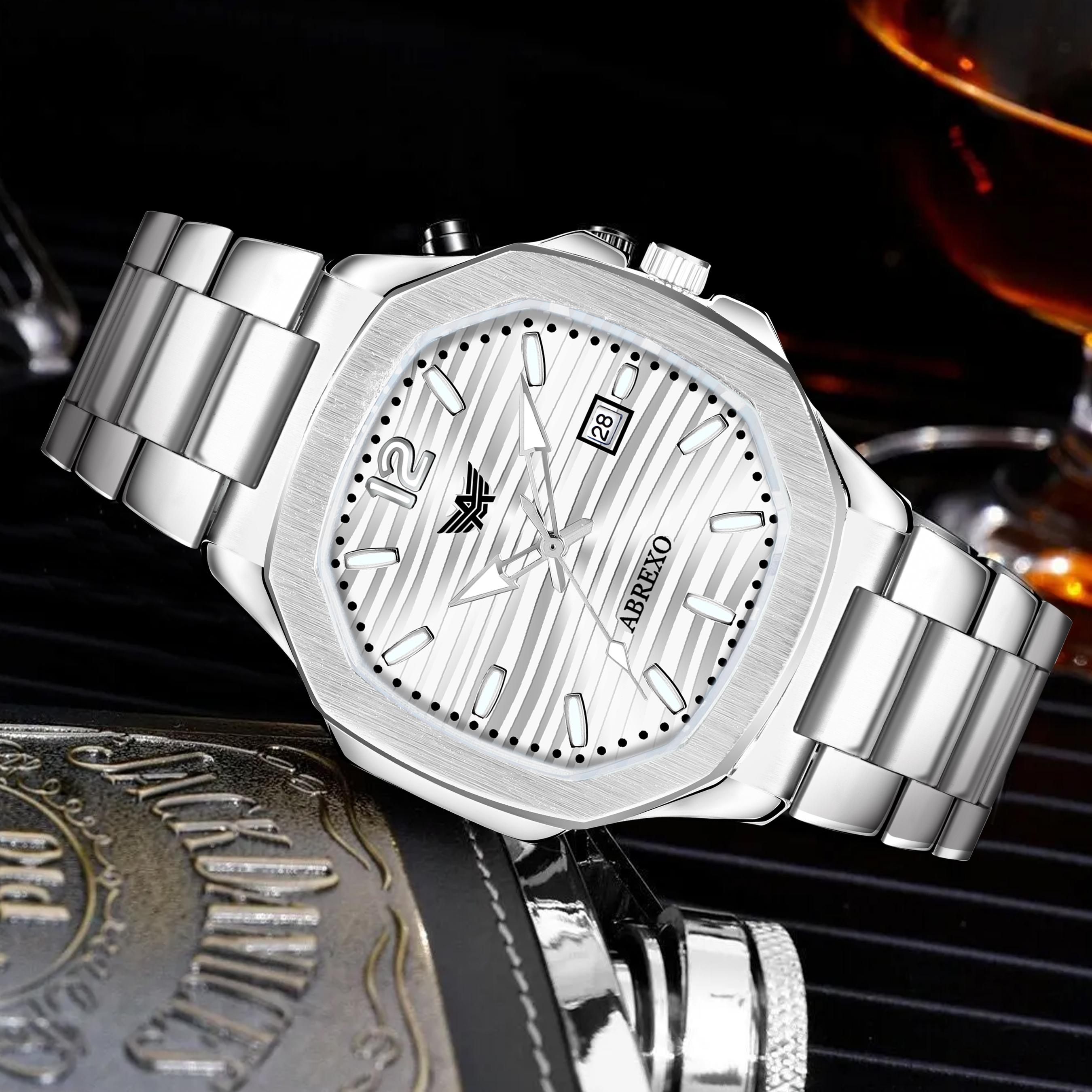 Buy ABREXO, Abx7000-Date Functioning Square Dial Stainless Steel