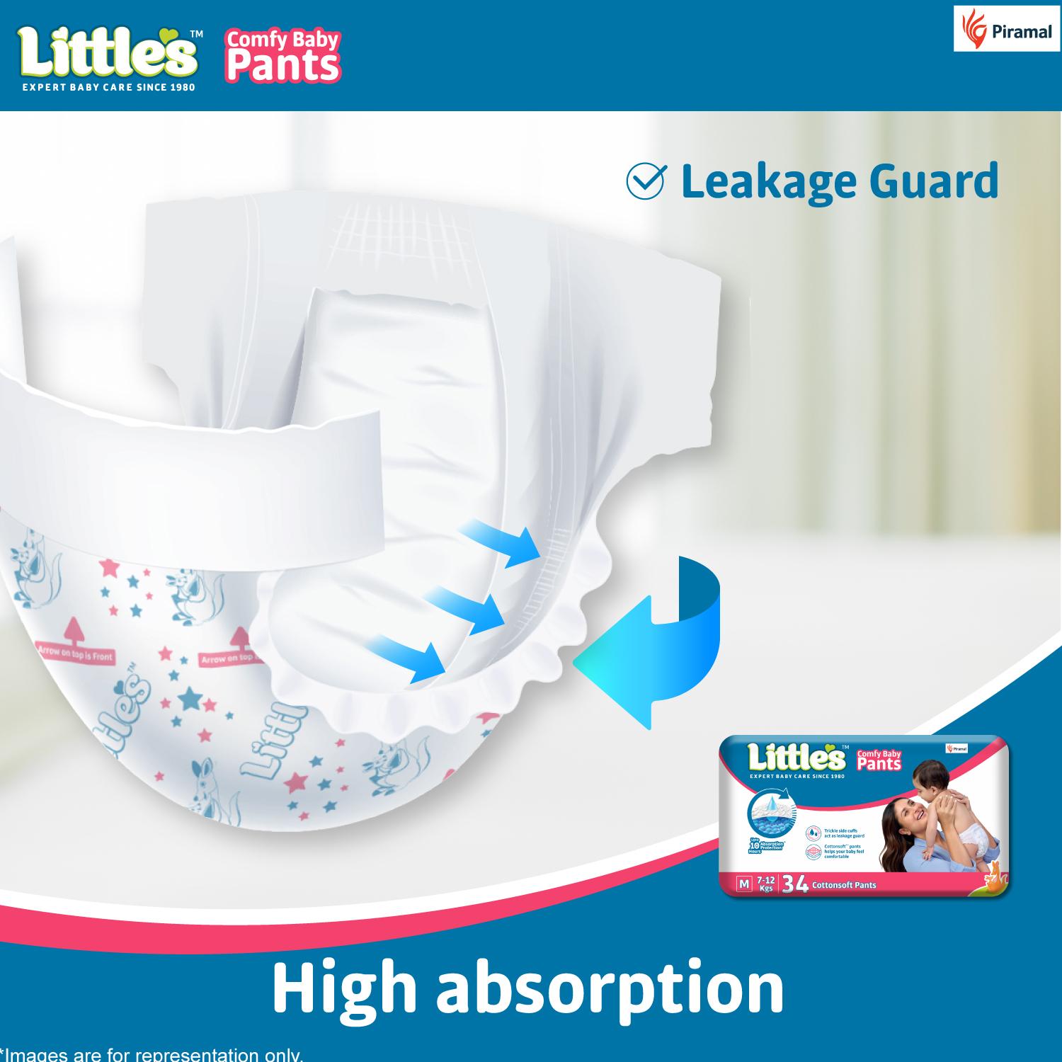 Buy Little's Standard Baby Diapers M Size (Medium) Pants Style | 7