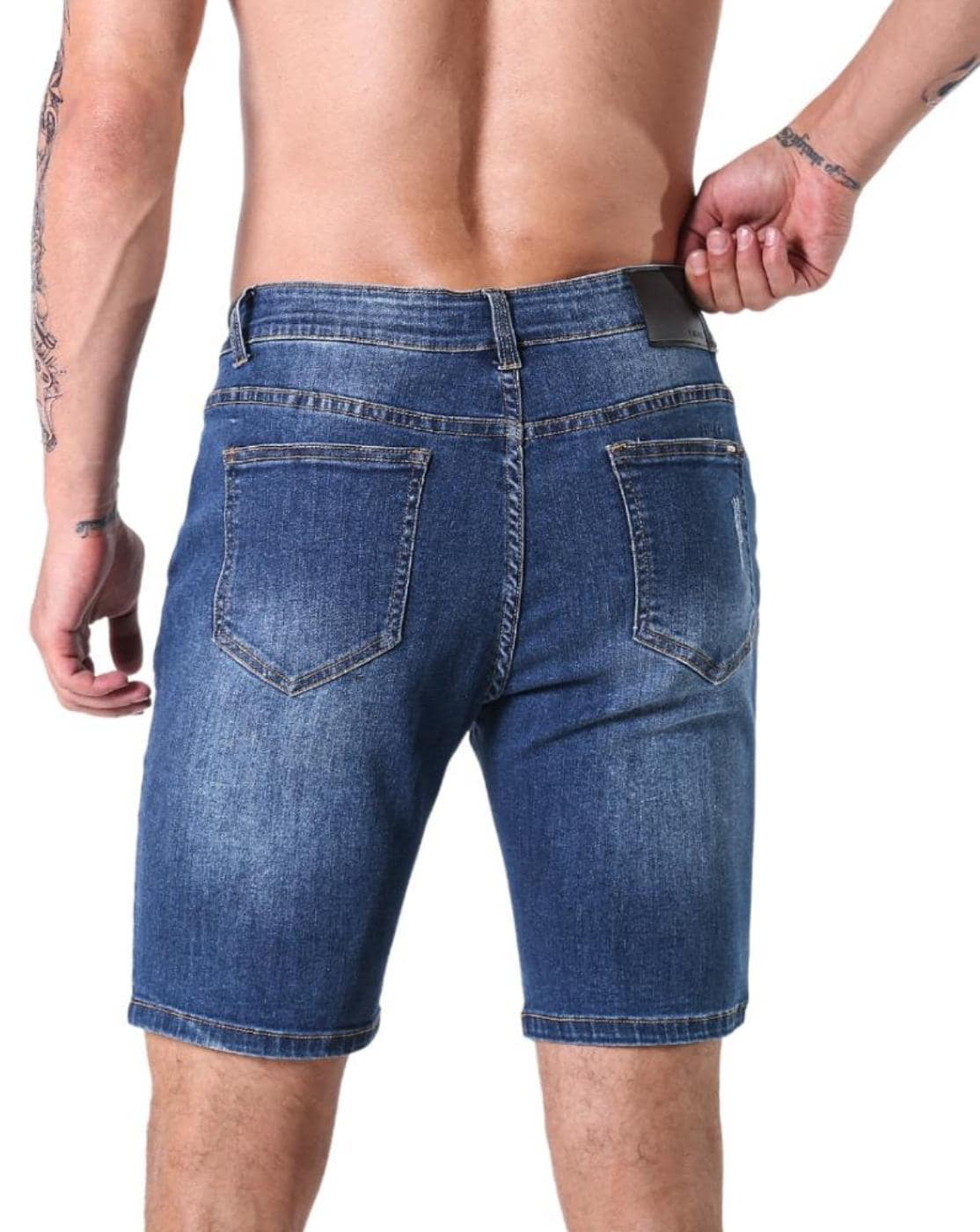 Buy L'MONTE Imported Denim Jeans Shorts for Men Skinny Fit Blue Multi  Pockets Distressed Stretchable Half Pant Online at Best Prices in India -  JioMart.