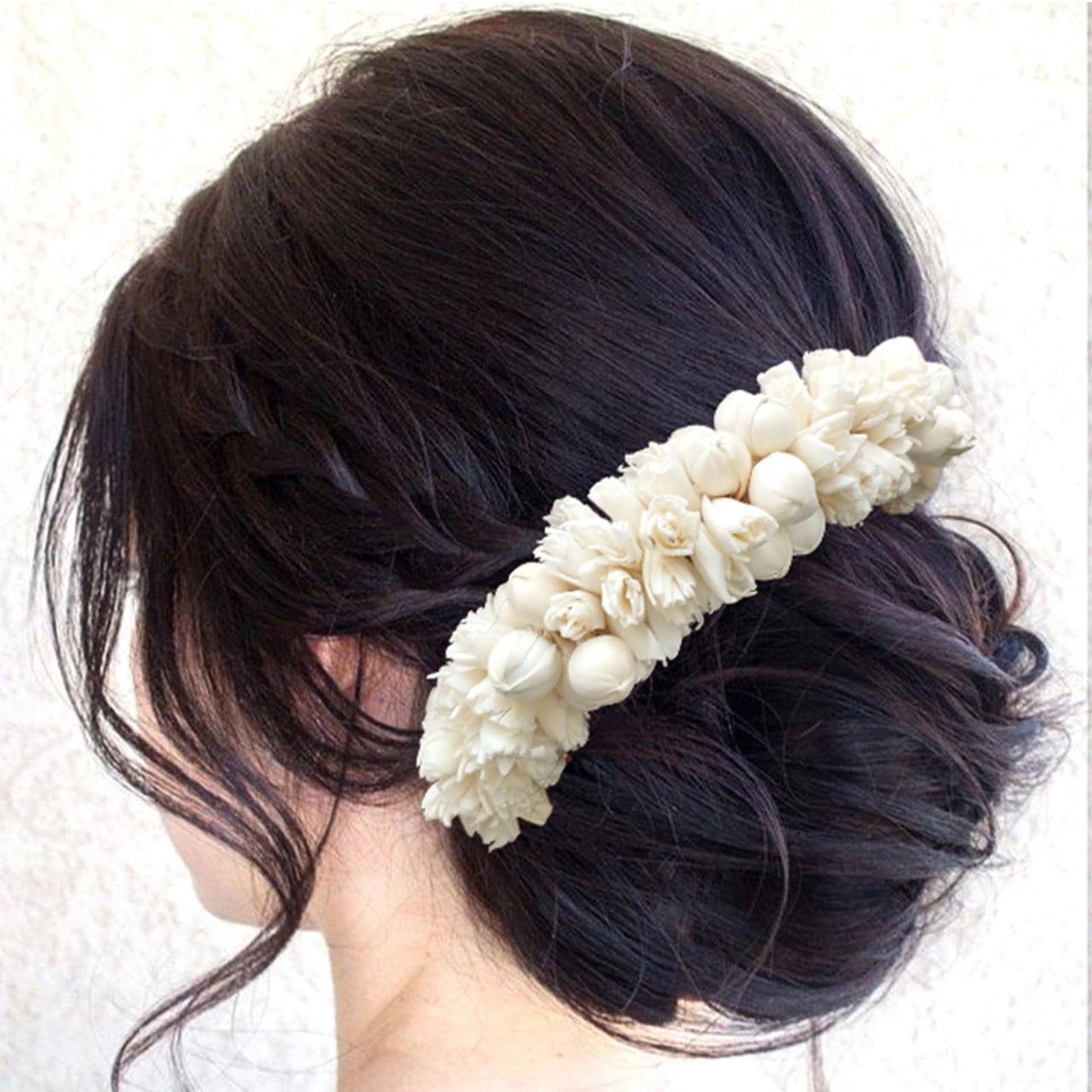Hair Flare 2449 Artificial Flowers Women Hair Accessories Hair Pins For  Wedding, Anniversary- WHITE - JioMart