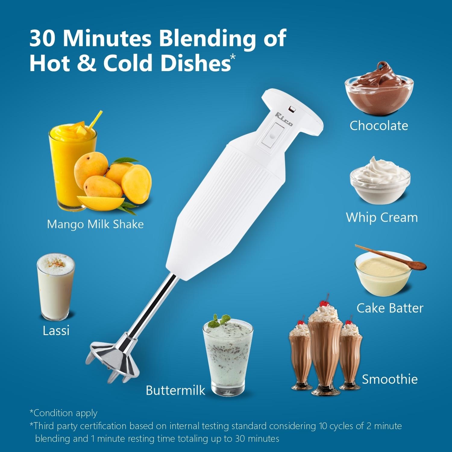 rico hand blender with chutney and juice jar